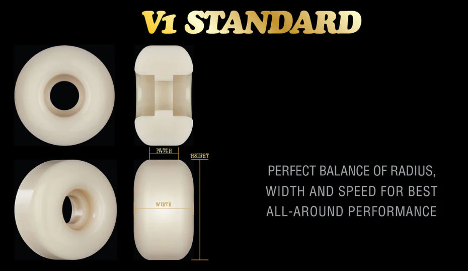 Bones Skateboard Wheels 54mm X-Formula Standard V1 99A White - Image 4