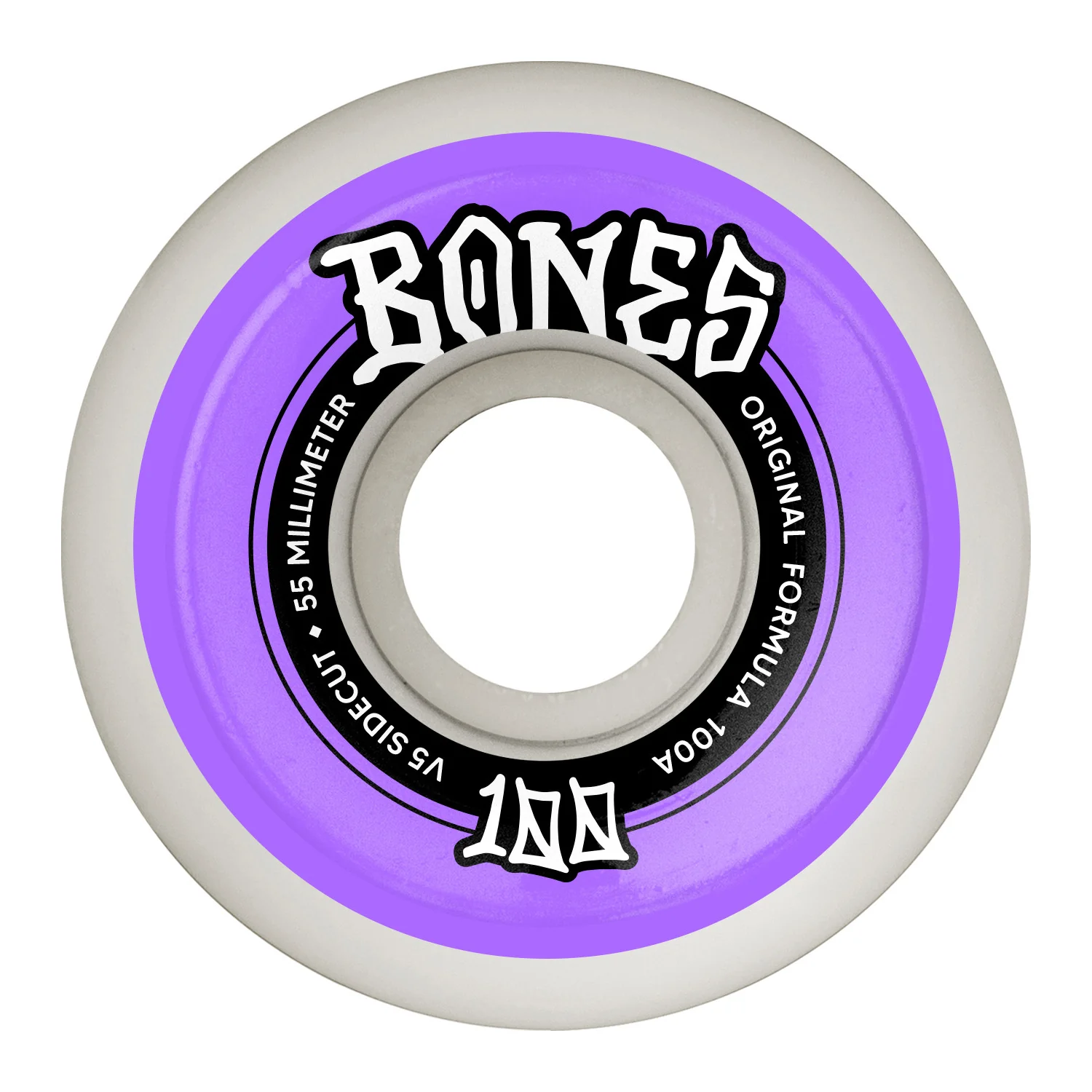 Bones Skateboard Wheels 55mm Original V5 Sidecut 100A White - Image 2