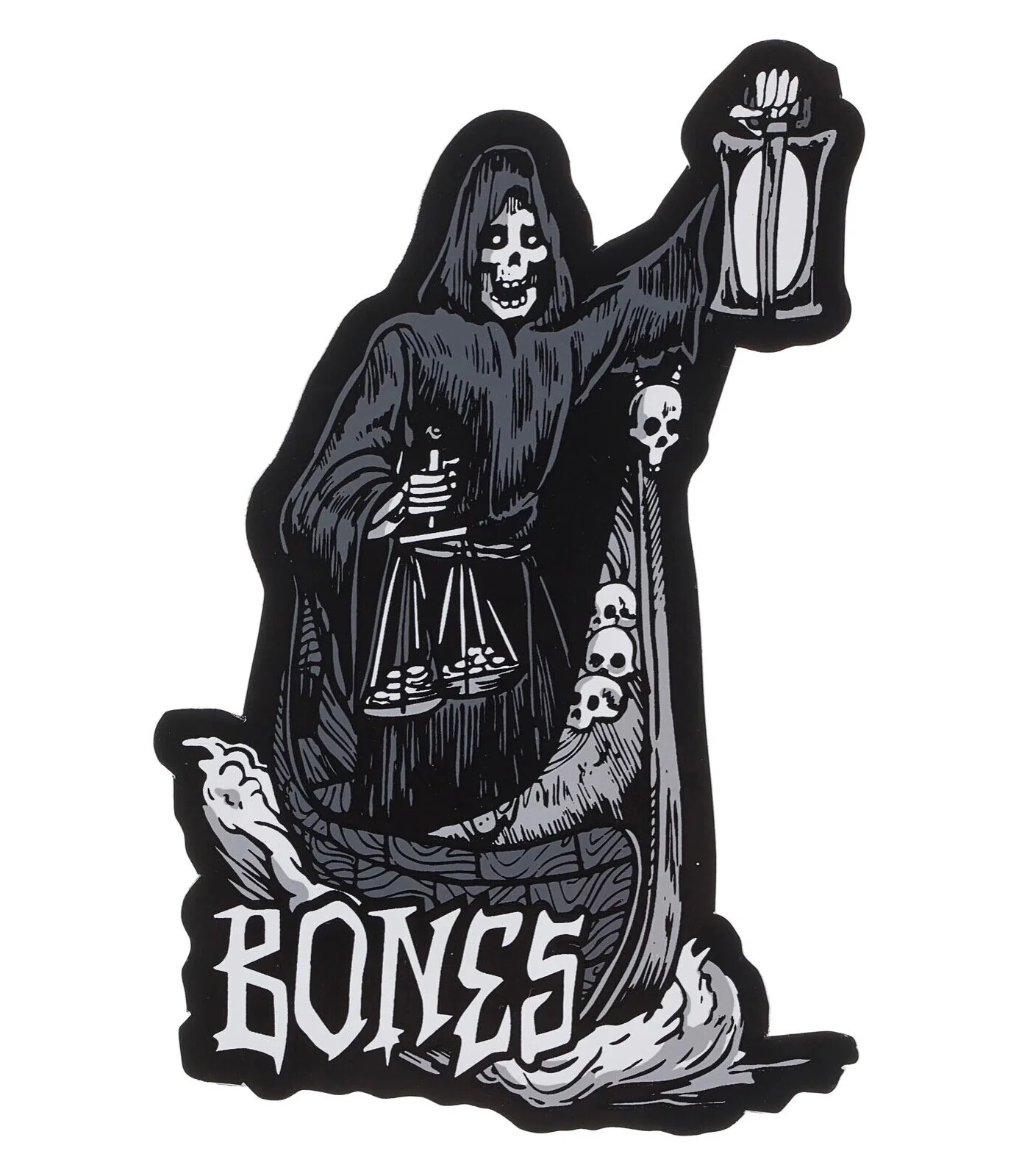 Bones Wheels Skateboard Sticker Reaper Crossing 4" 5-Pack - Image 2