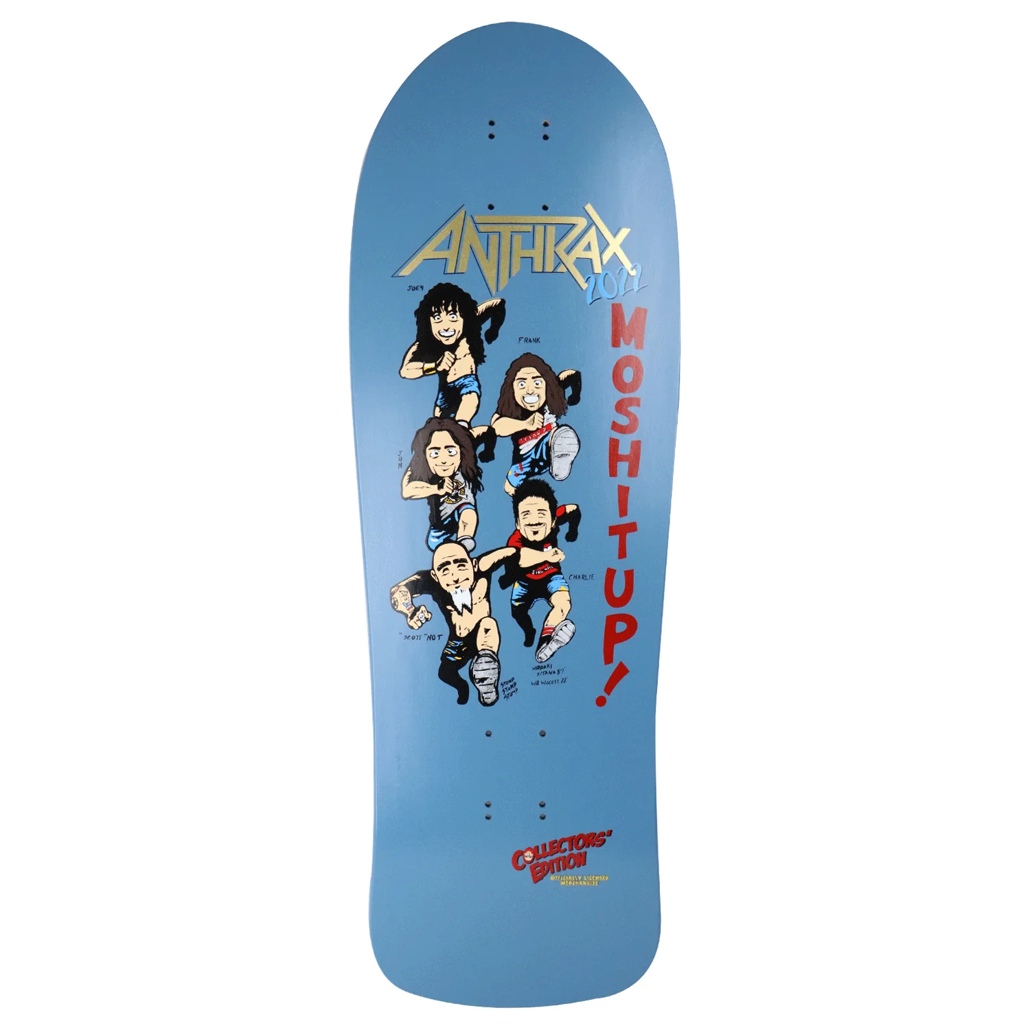 Brand-X Old School Skateboard Deck Anthrax 2022 Collectors Edition Blue 10" x 30"
