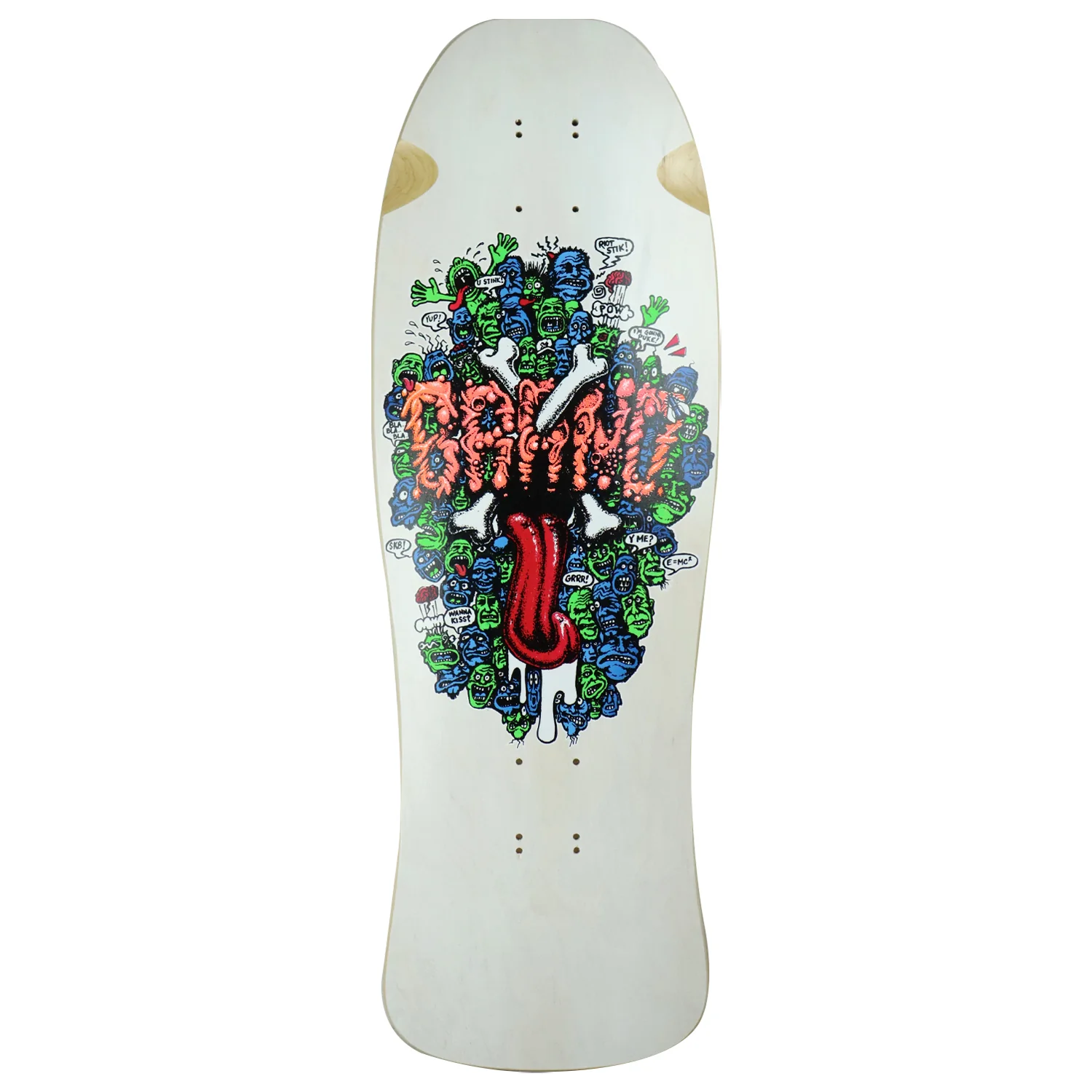 Brand-X Skateboard Deck Riot Stick White/Blue 10" x 30.5" Old School