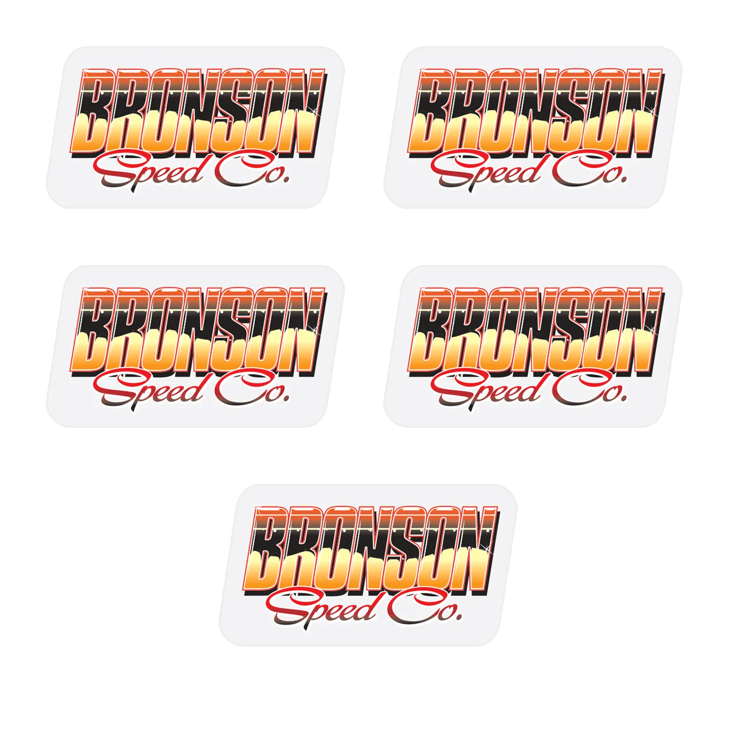 Bronson Bearings Mylar Skateboard Stickers Cant Be Beat Multi 3.5" x 1.9" 5-Pack