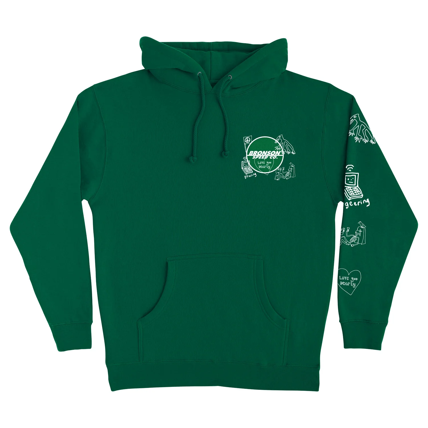 Bronson Speed Co Hoody Breana Geering Pullover Dark Green