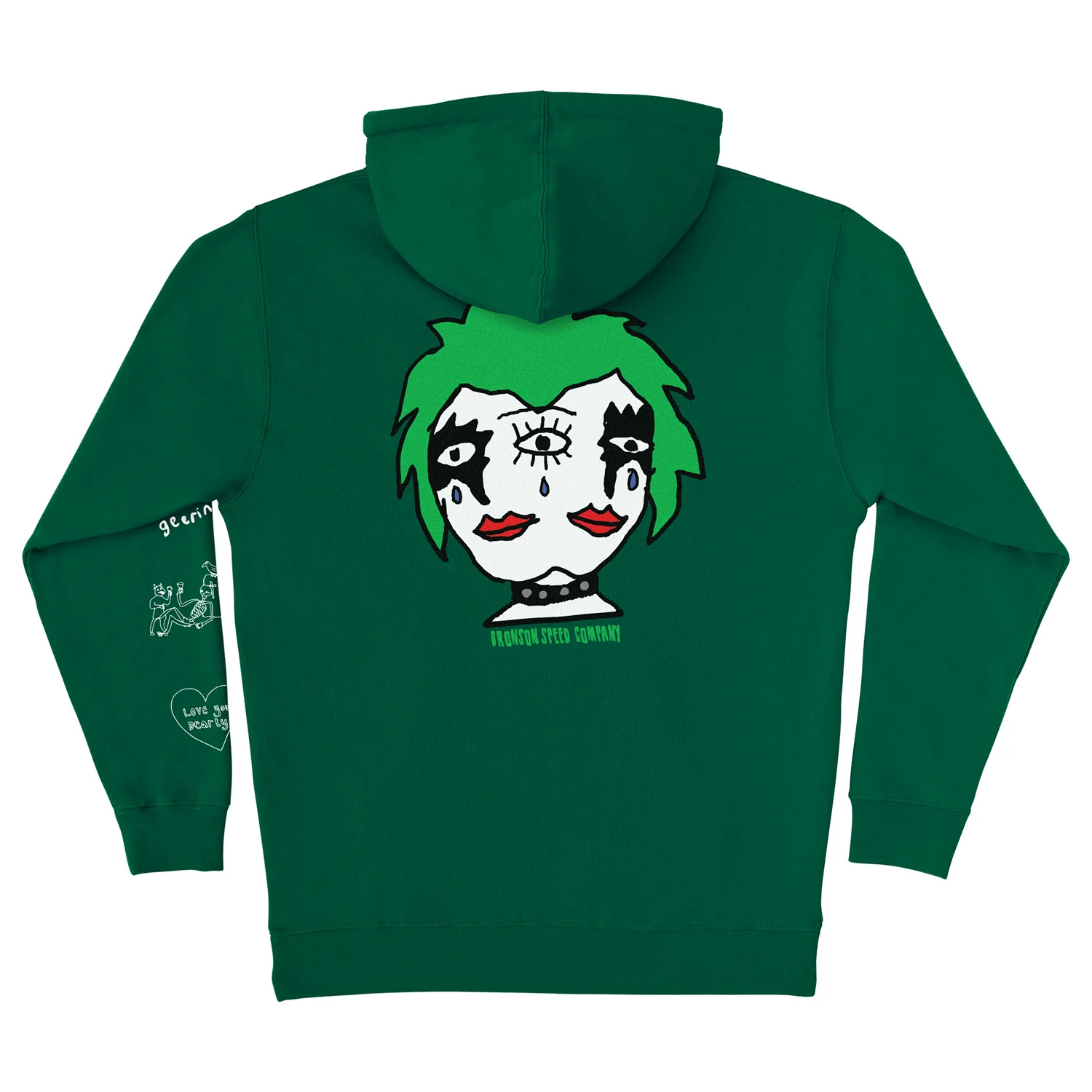 Bronson Speed Co Hoody Breana Geering Pullover Dark Green - Image 2