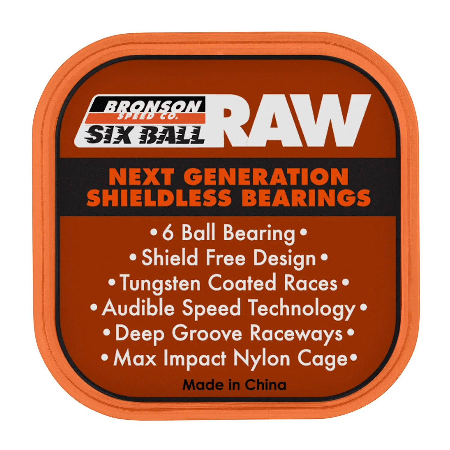 Bronson Speed Co Skateboard Bearings 6-Ball Raw