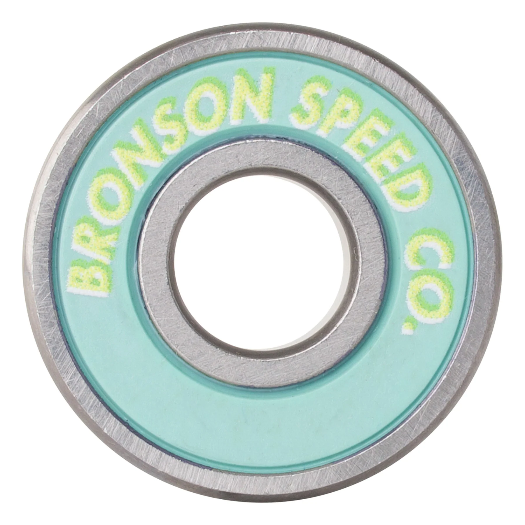 Bronson Speed Co Skateboard Bearings Samarria Brevard Pro G3 Teal/Yellow - Image 4