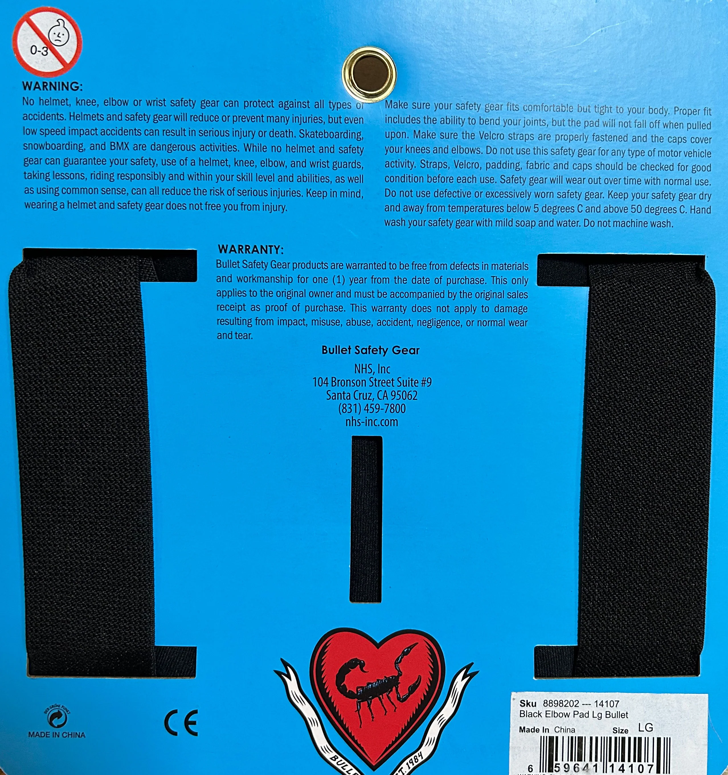 Bullet Elbow Pads Black Size XL - Image 4