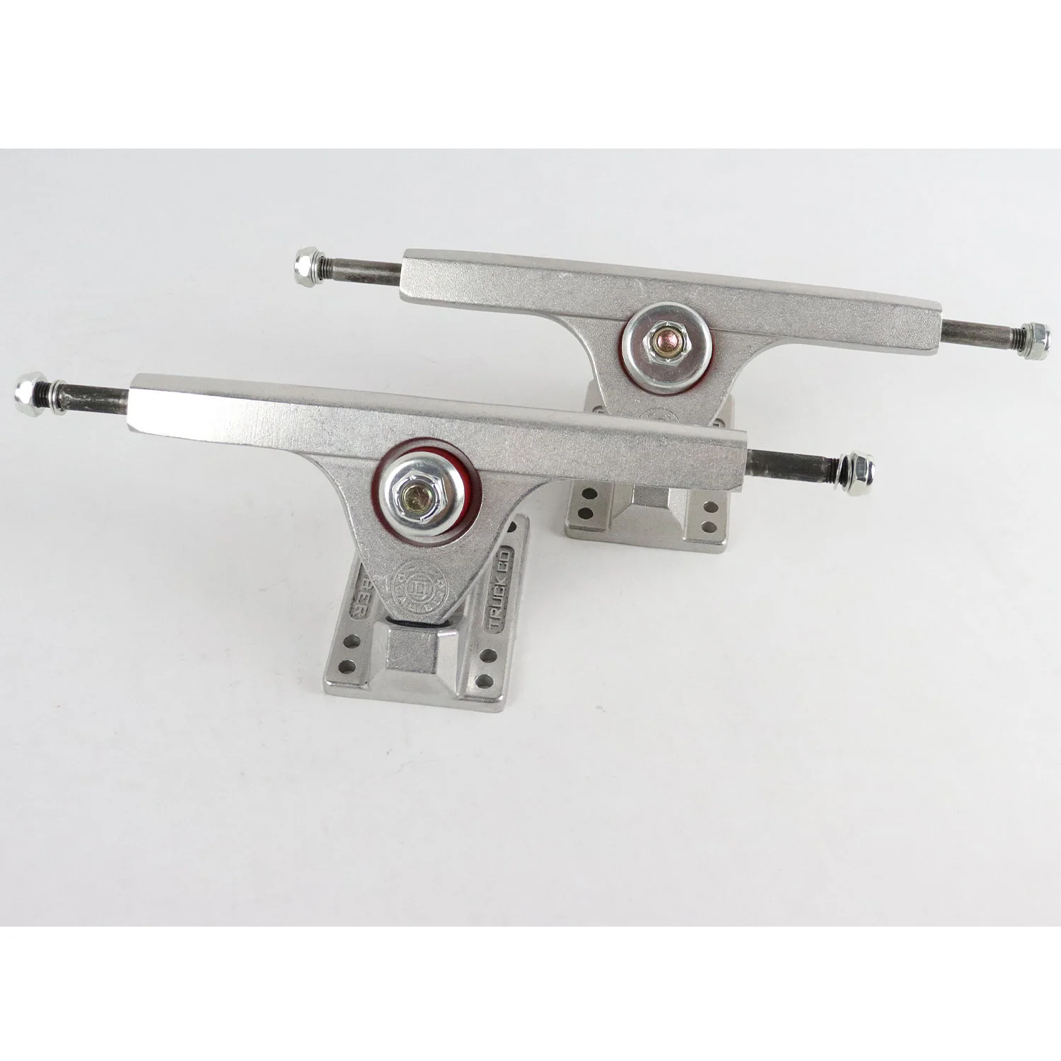 Caliber Longboard Trucks Mismatched Set 10" Axle Silver