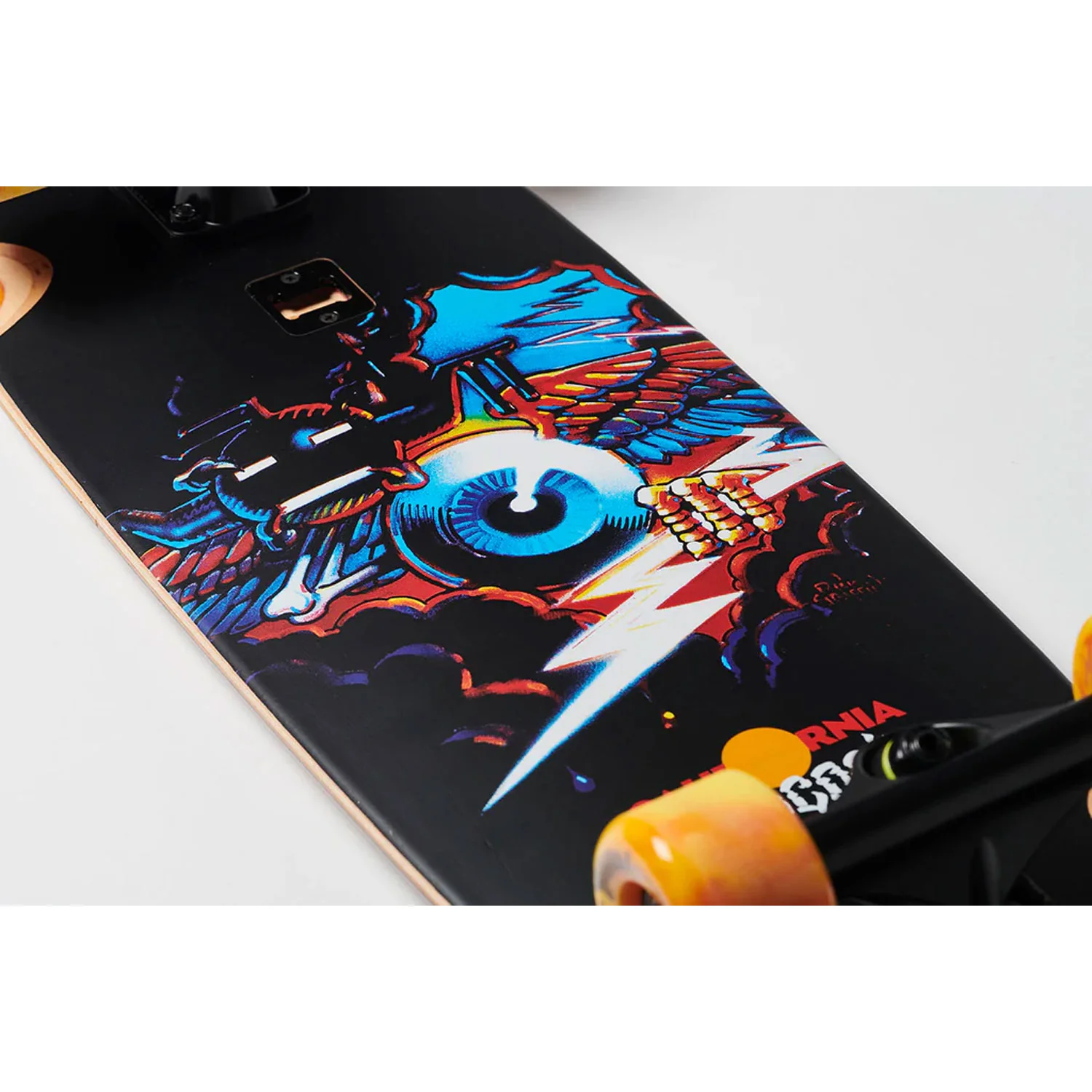 California Locos Skateboard Cruiser Rick Griffin Flying Eyeball 8.5" - Image 3