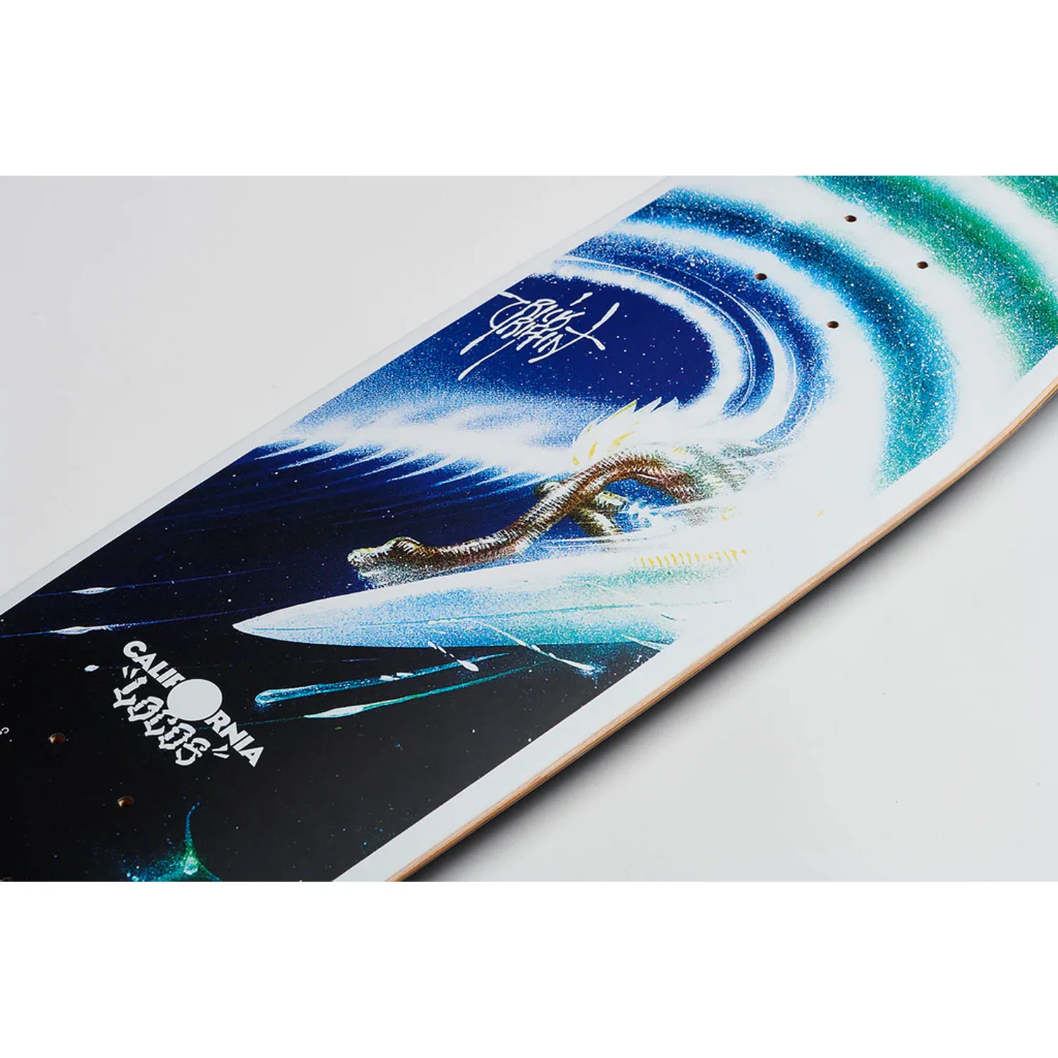 California Locos Skateboard Deck Rick Griffin Backdoor 8.375" + Sk8ology Wall Mount - Image 2