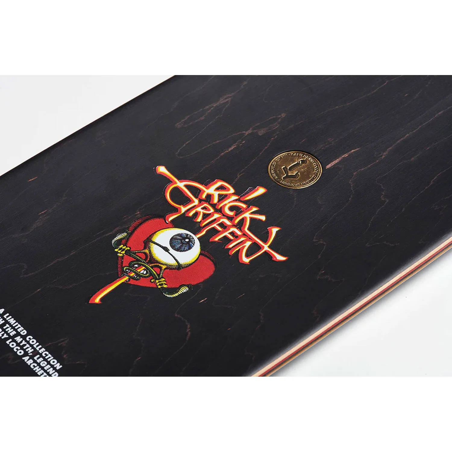 California Locos Skateboard Deck Rick Griffin Backdoor 8.375" + Sk8ology Wall Mount - Image 3
