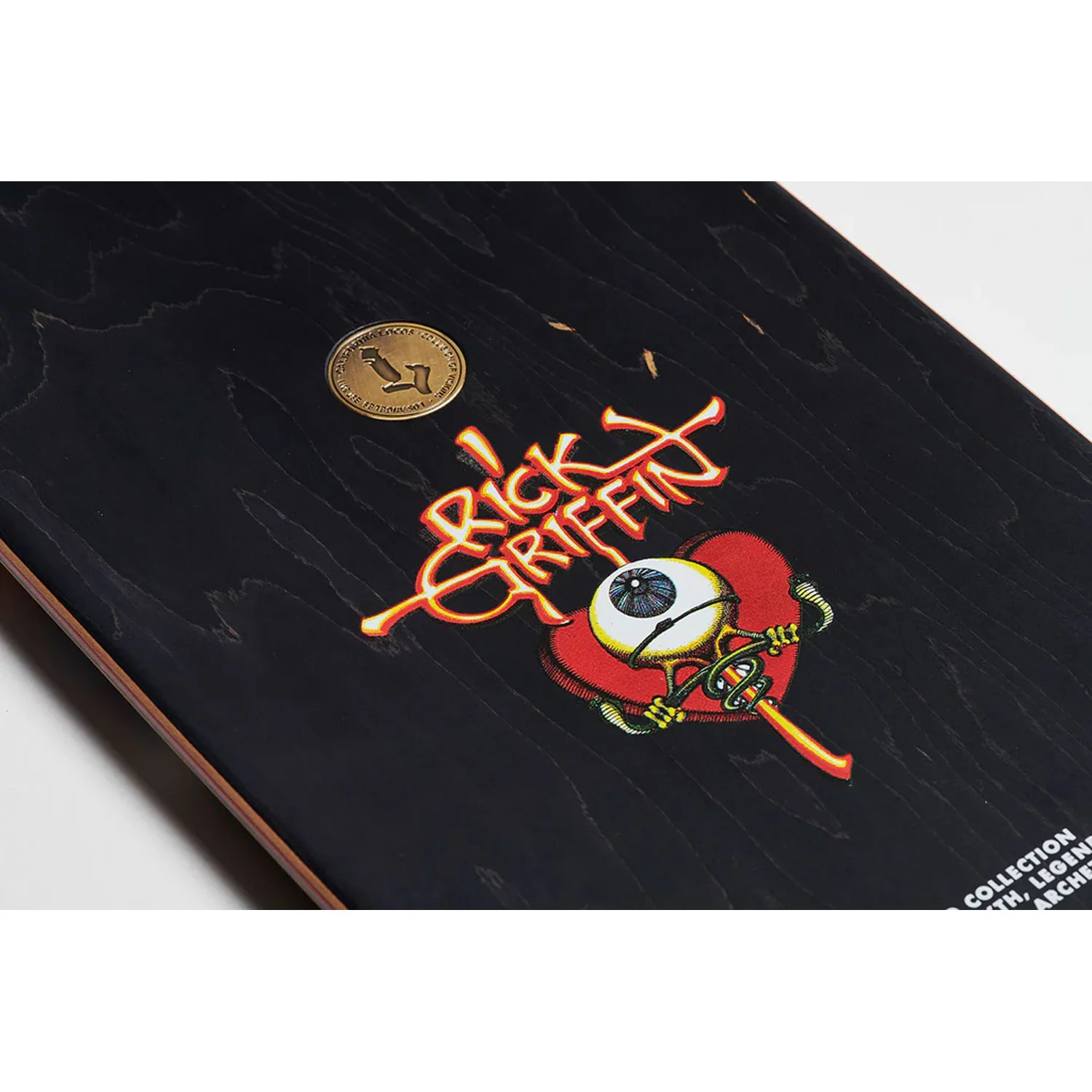 California Locos Skateboard Deck Rick Griffin Flying Eyeball 8.375" + Sk8ology Wall Mount - Image 3