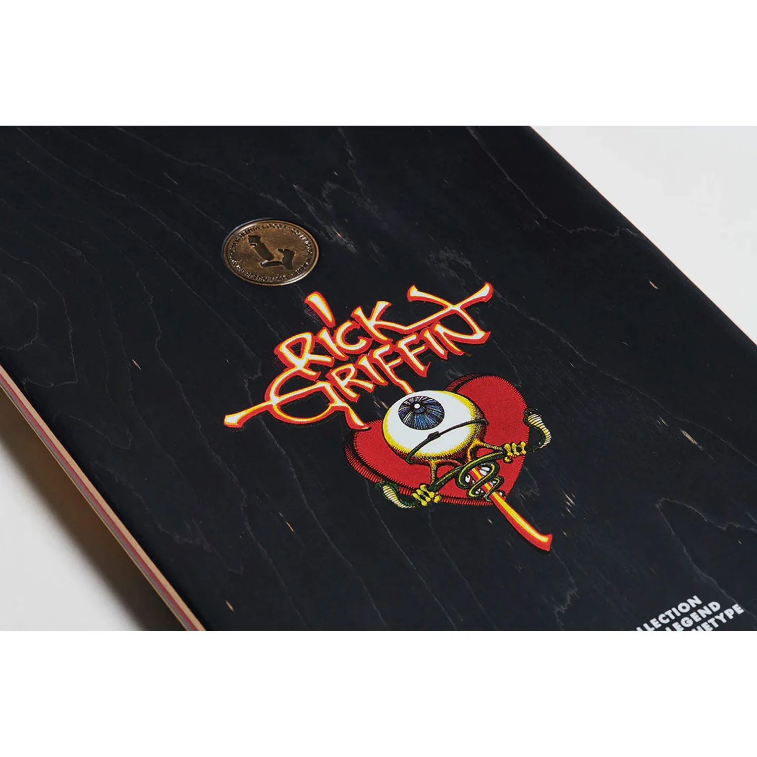 California Locos Skateboard Deck Rick Griffin Surfing Eyeball 8.25" + Sk8ology Wall Mount - Image 3