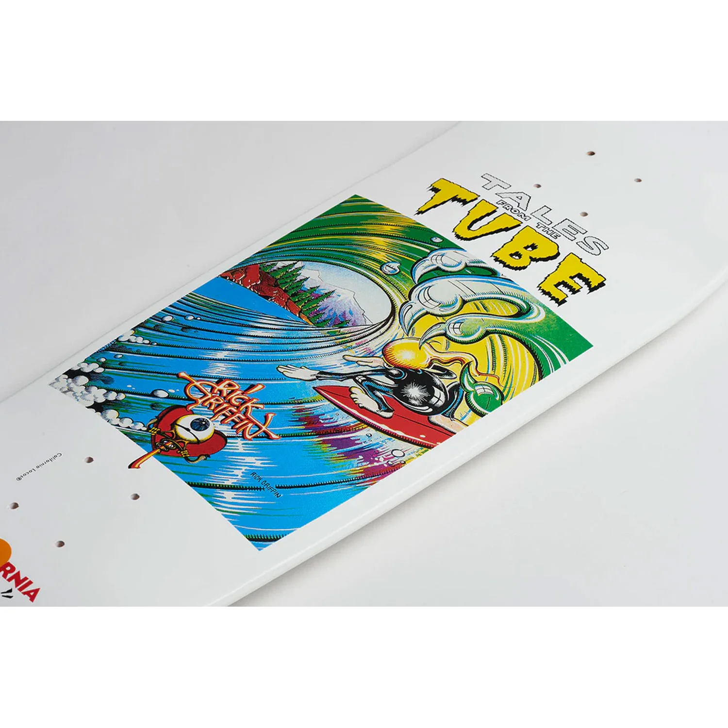 California Locos Skateboard Deck Rick Griffin Tales from the Tube 9.125" + Sk8ology Wall Mount - Image 2