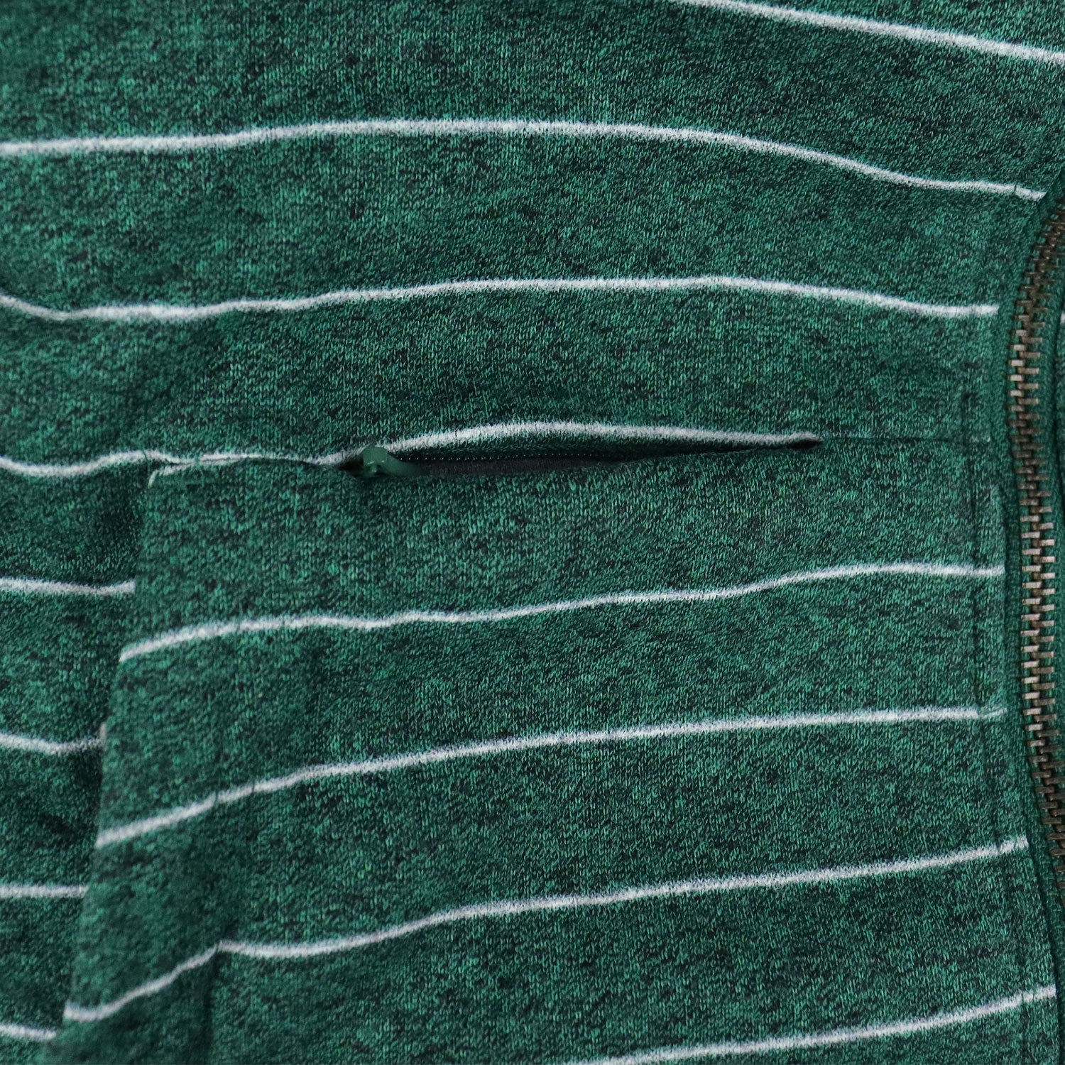 CCS Skateboard Hoodie Vapor Stripe Stash Pocket Zip Emerald - Image 6