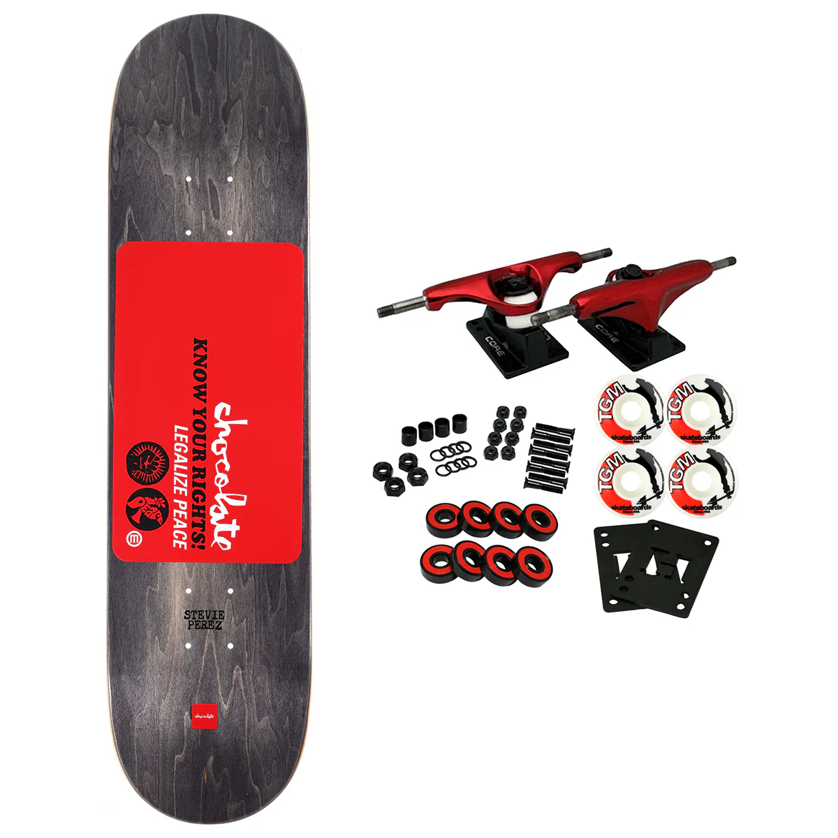 Chocolate Skateboard Complete Perez Know Your Rights Twin 8.0" x 31.88"