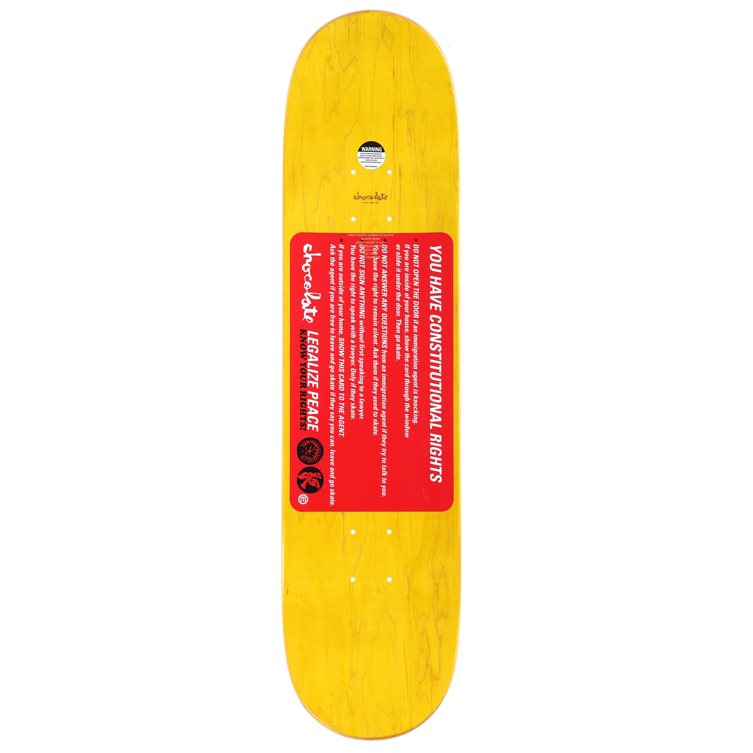 Chocolate Skateboard Complete Perez Know Your Rights Twin 8.0" x 31.88" - Image 2