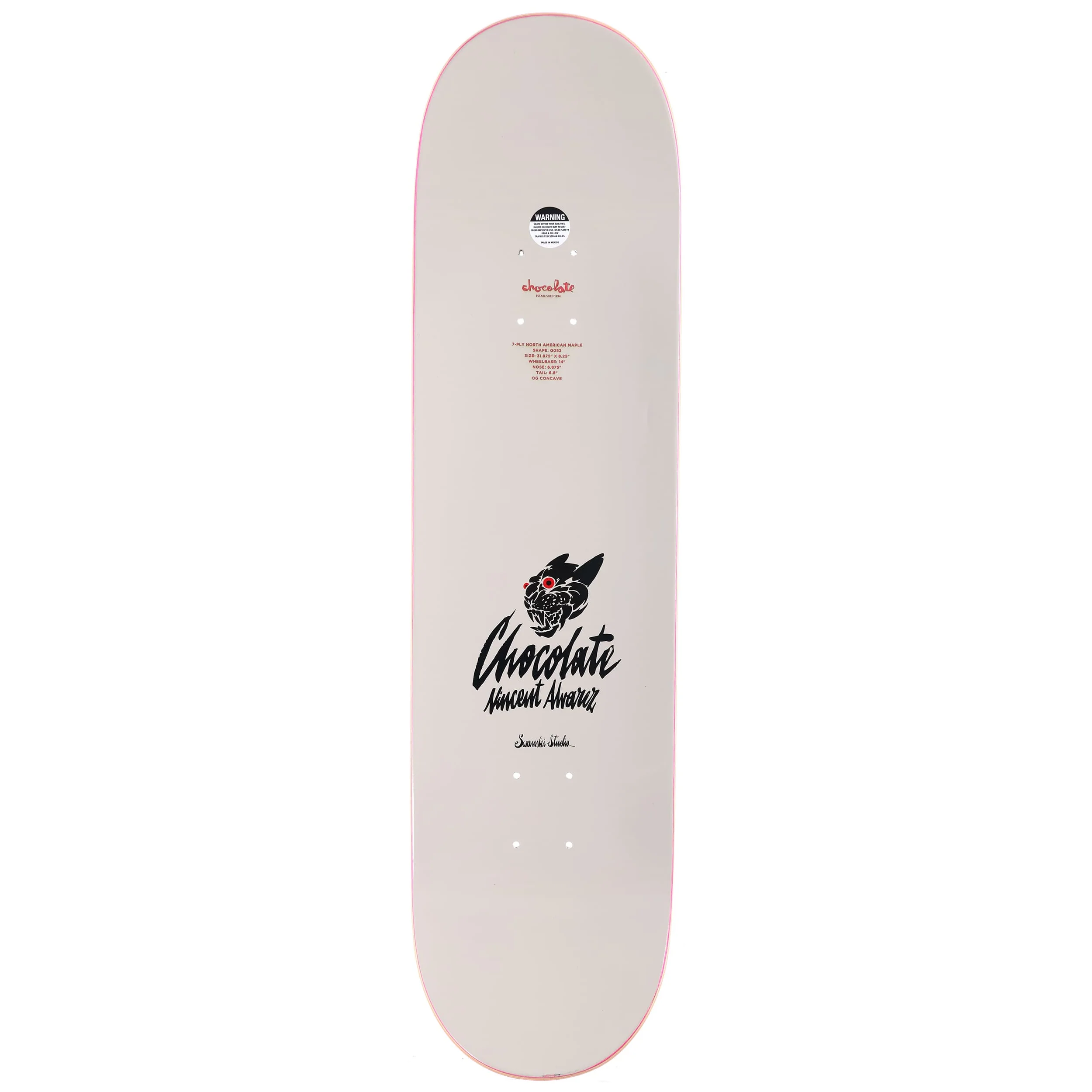 Chocolate Skateboard Deck Alvarez Swanksi Panther 8.25" x 31.875" - Image 2