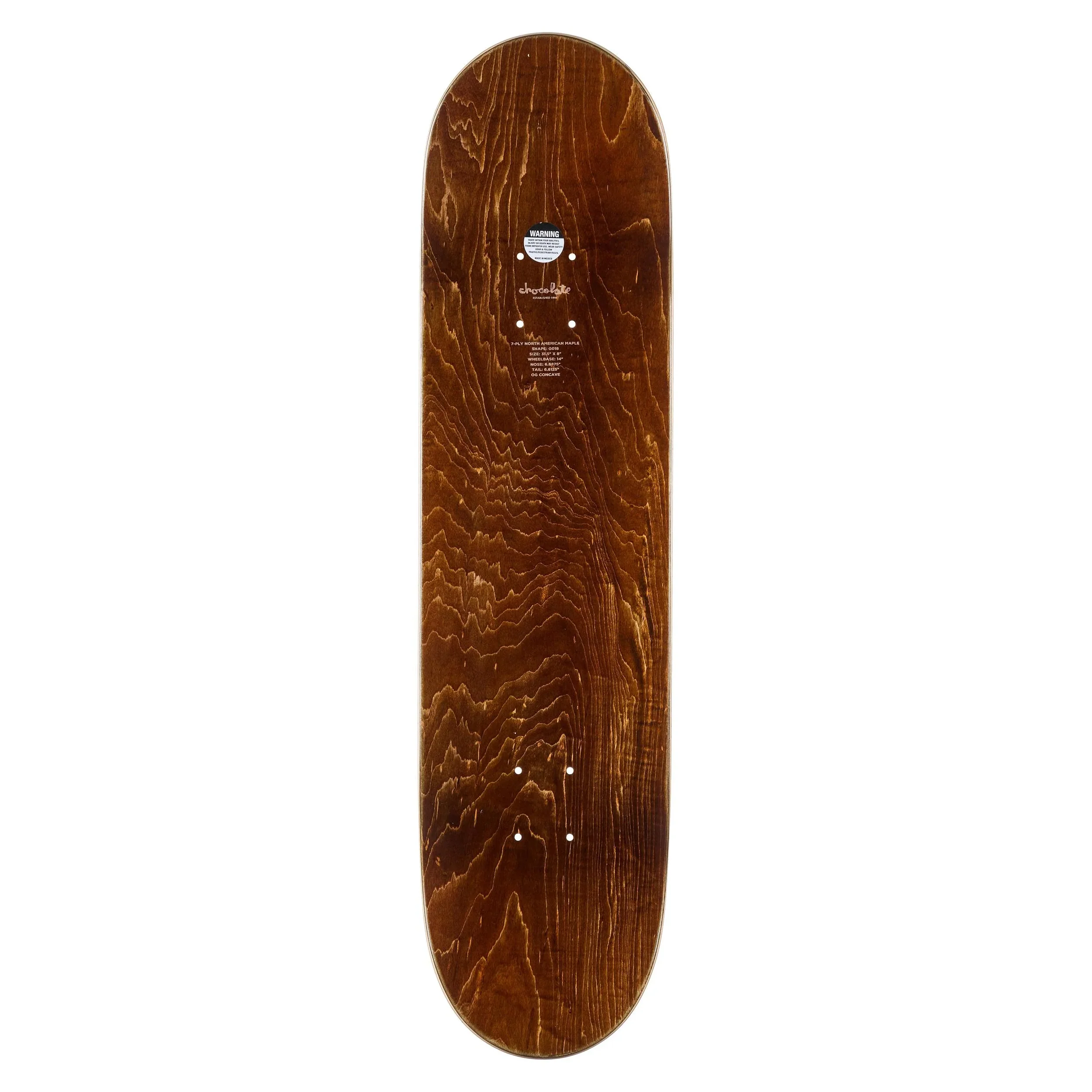 Chocolate Skateboard Deck Anderson Legalize Peace 8.0" x 31.5" - Image 2