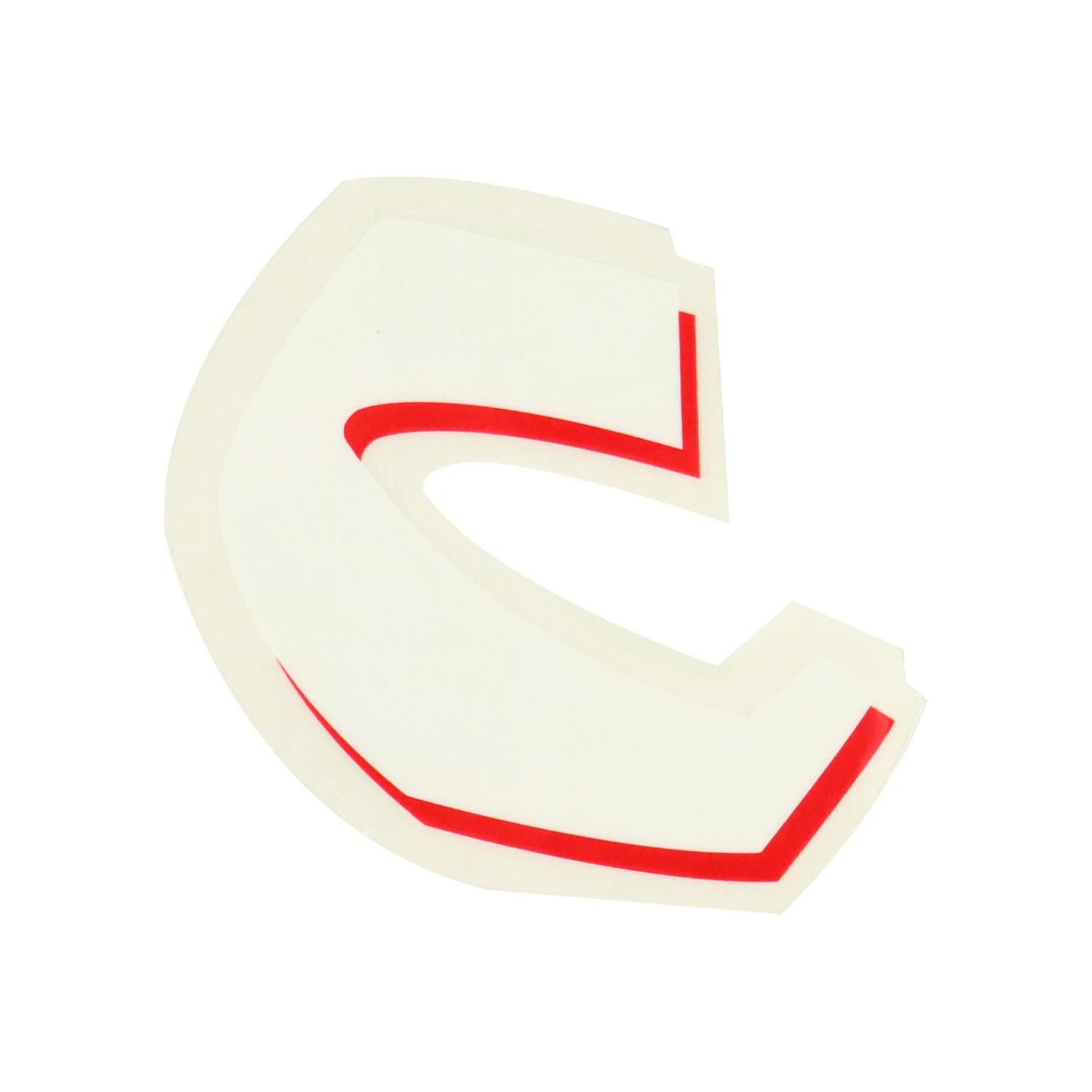 Chocolate Skateboard Sticker Shadow White/Red 3.25" x 2.75"