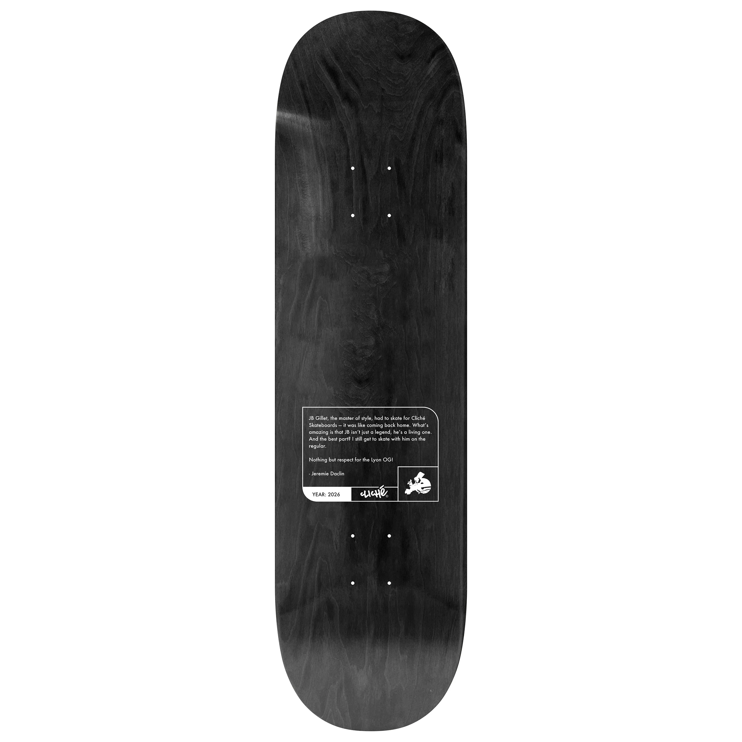 Cliche Skateboard Deck JB Gillet Lyon 8.0" x 31.6" - Image 2