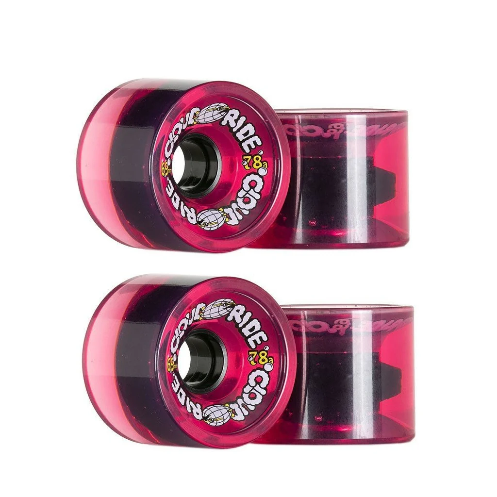 Cloud Ride Wheels Street Cruisers 69mm 78A Clear Pink (Set of 4)