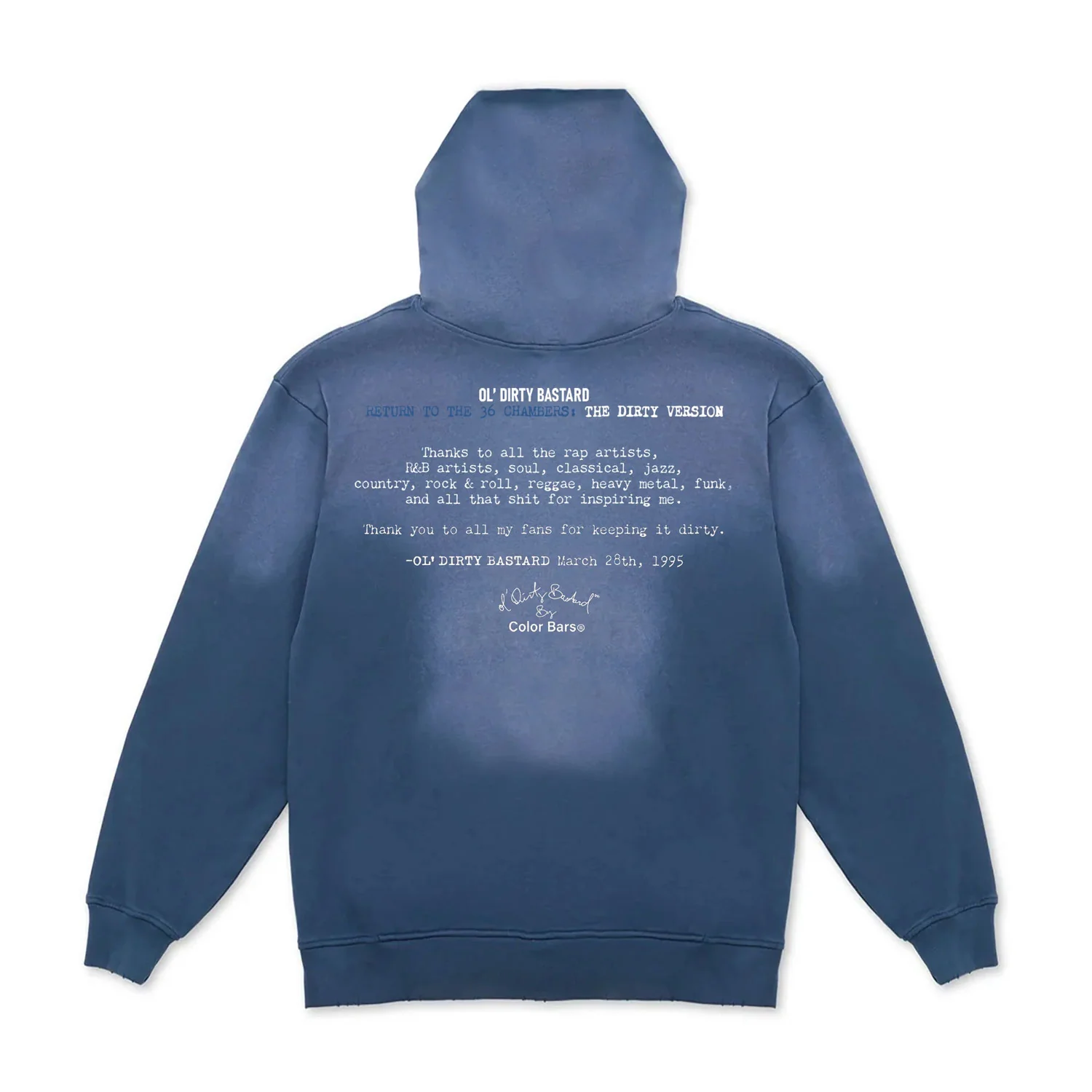 Color Bars Skateboards Hoody ODB ID Card Blue - Image 2