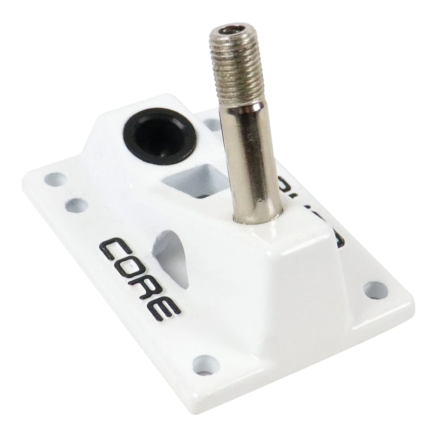 Core Trucks 6-Hole Baseplates Hollow Kingpin White with 95A Bushings (2-Pack) - Image 3