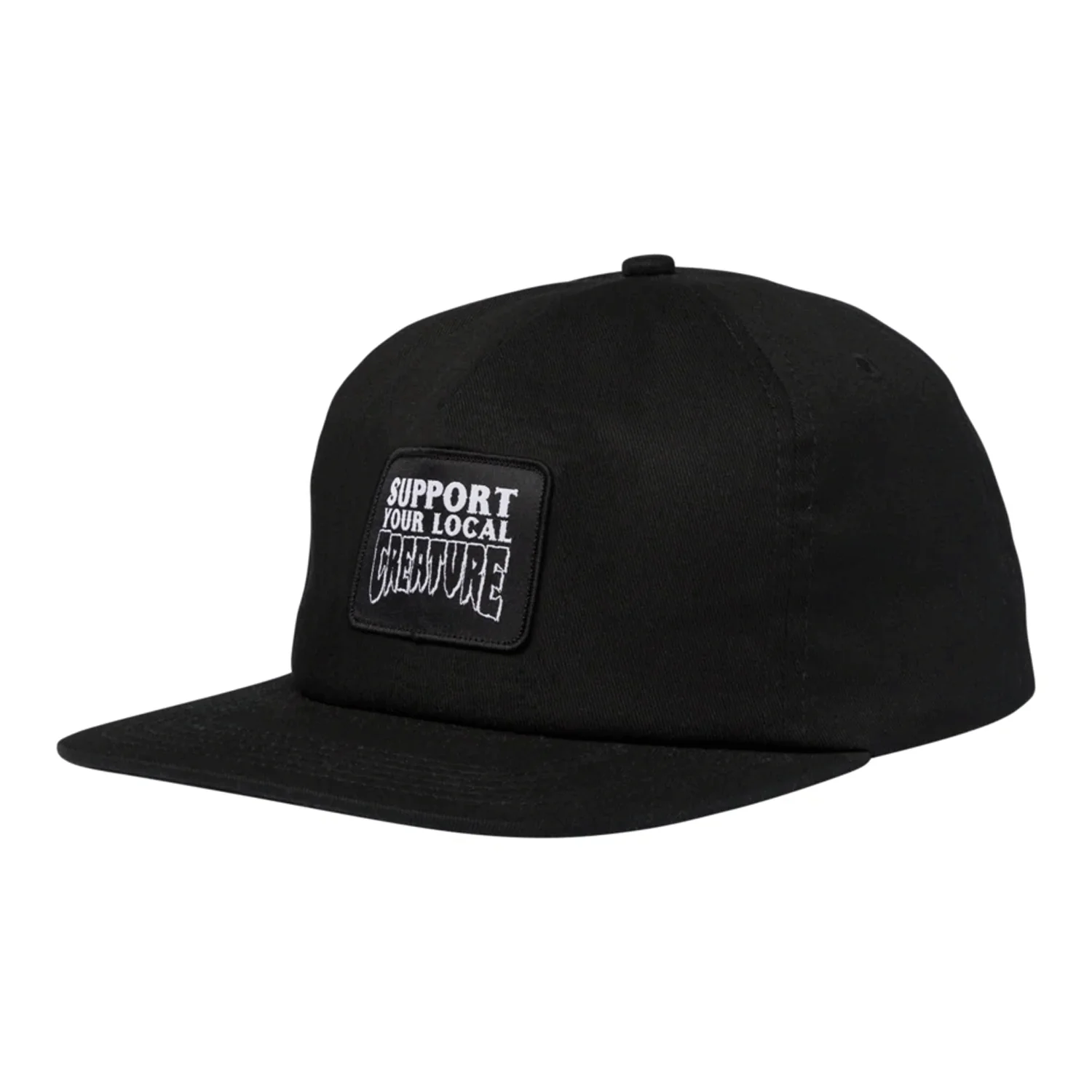 Creature Hat Support Patch Snapback Mid Black