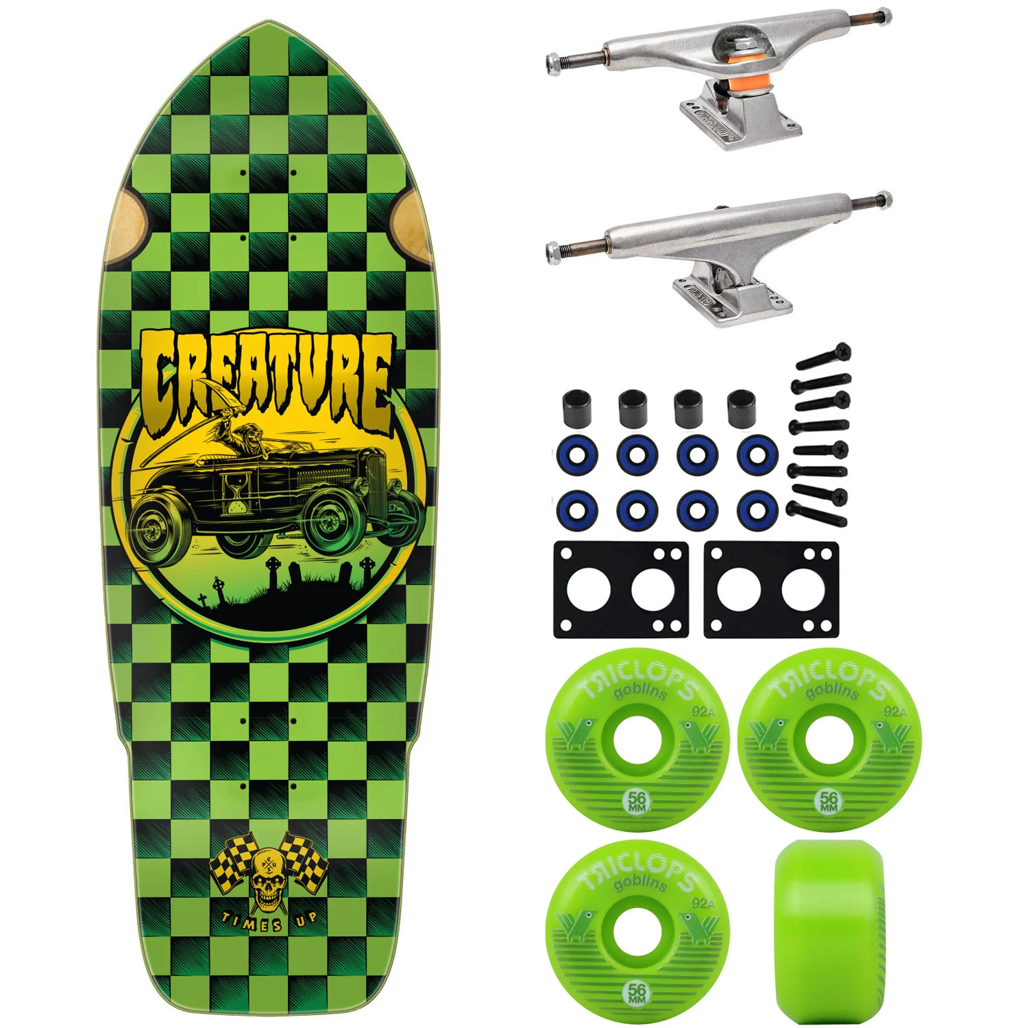 Creature Premium Skateboard Hotrod Reaper XX 10.25" with Independent Trucks, Triclops Wheels