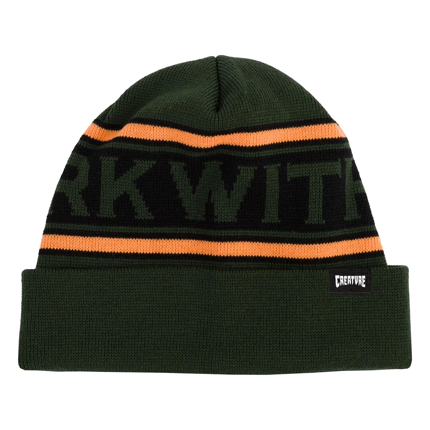 Creature Skateboard Beanie Lurk with US Long Shoreman Olive OS