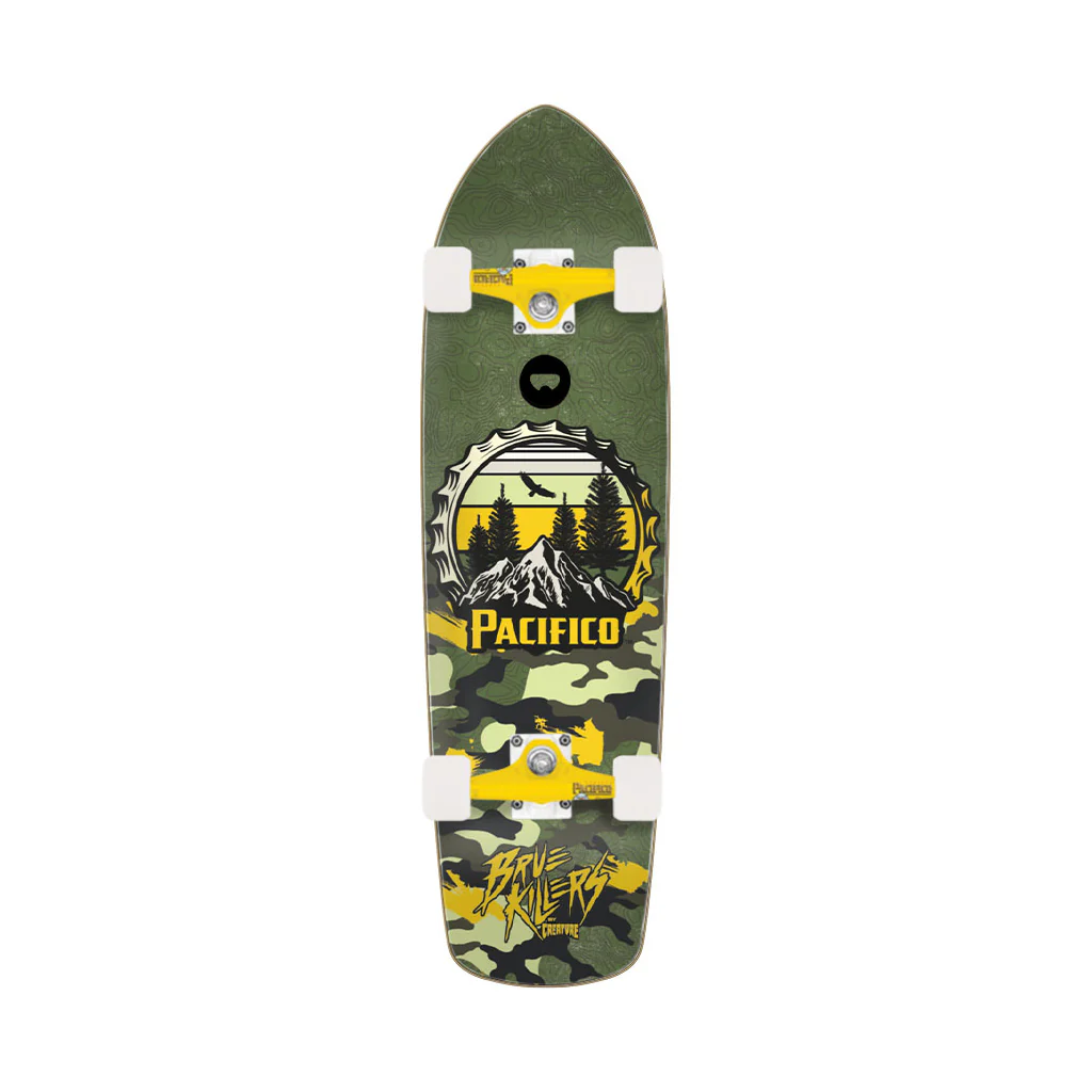 Creature Skateboard Complete Pacifico Bottle Cap Brue Killer Cruiser 8.6" x 30.7"