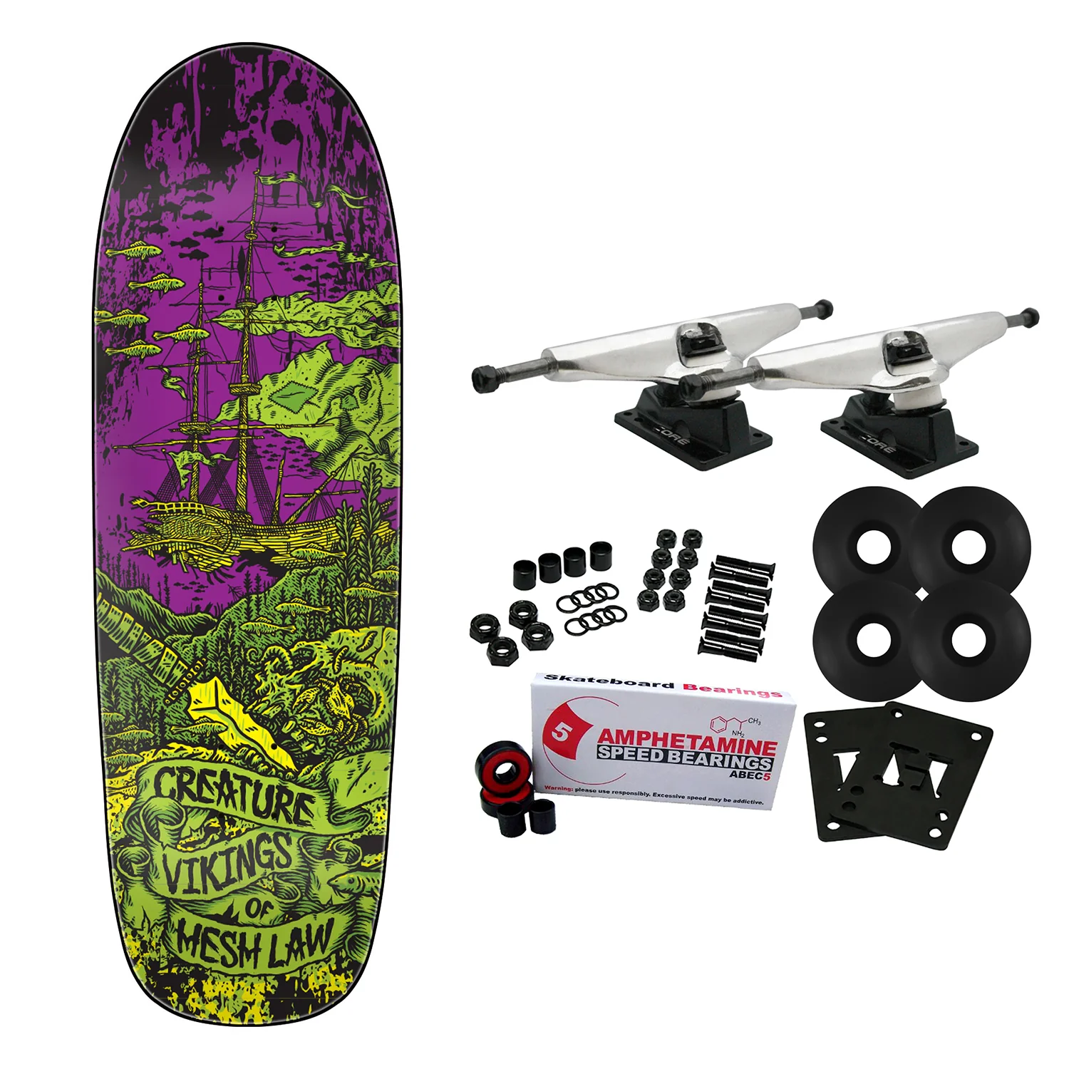 Creature Skateboard Complete Viking of Hesh Law XX 9.55" x 30.46"