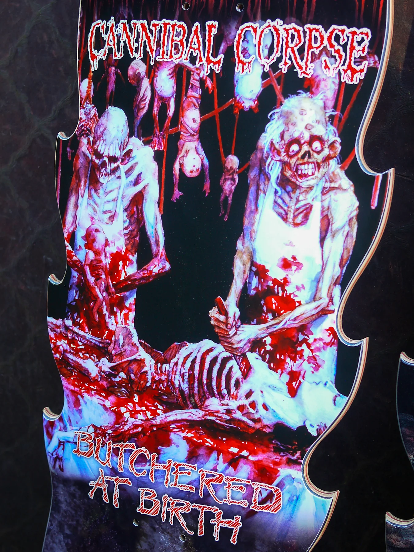 Creature Skateboard Deck Cannibal Corpse Explicit Butchered at Birth 10.56" x 31" - Image 3