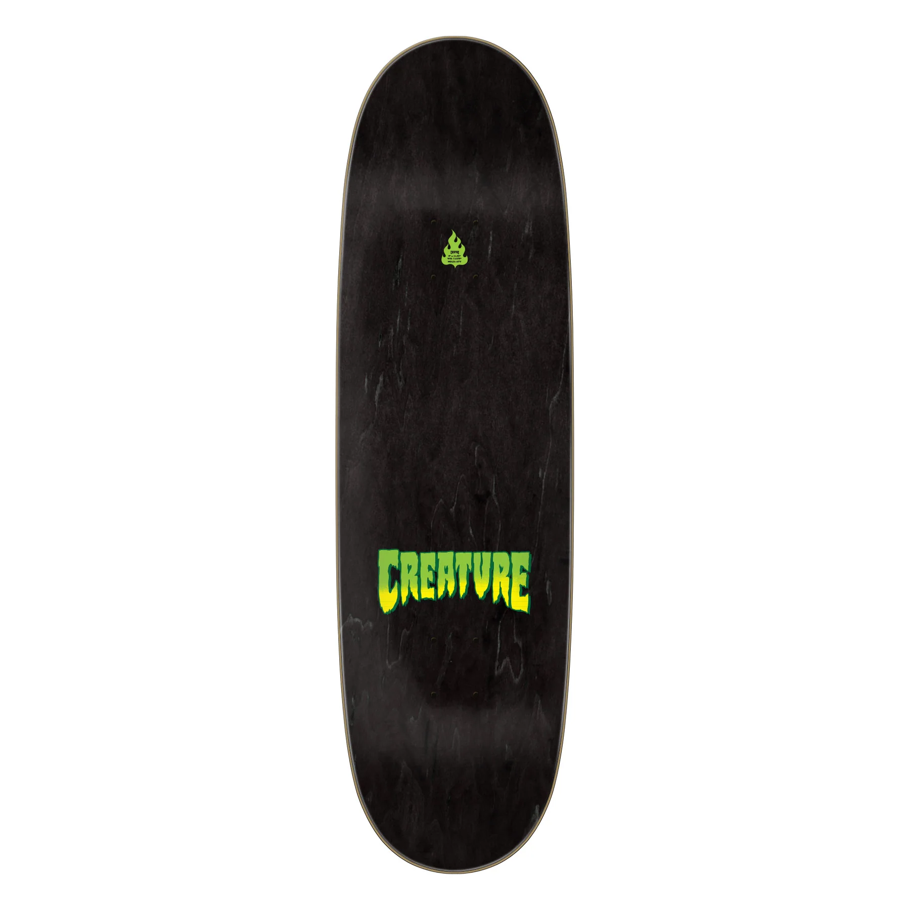 Creature Skateboard Deck Logo Spray Black 9.0" x 32" - Image 2