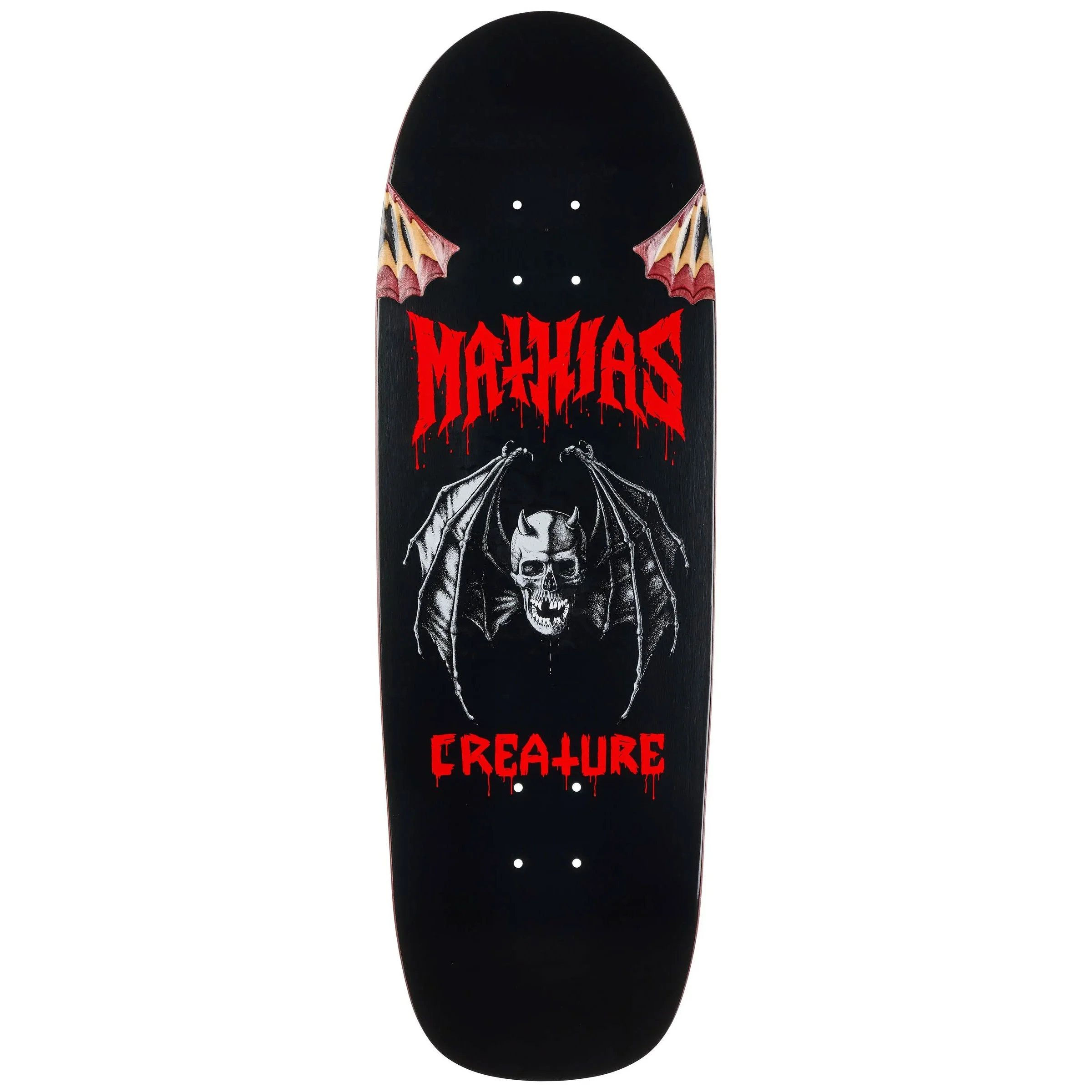 Creature Skateboard Deck Mathias Torres Skull Bat 9.55" x 30.46"