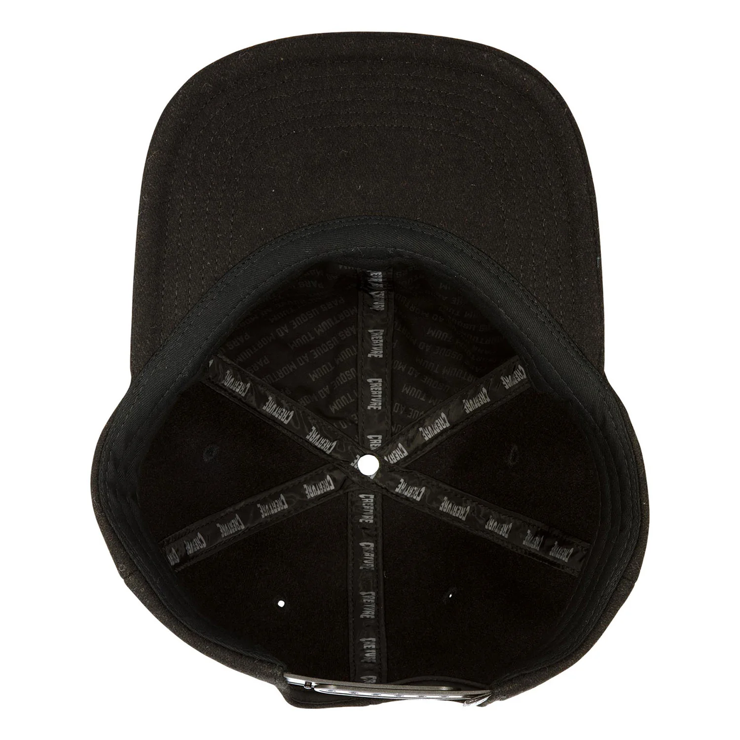 Creature Skateboard Hat Drop Out Snapback Black - Image 4