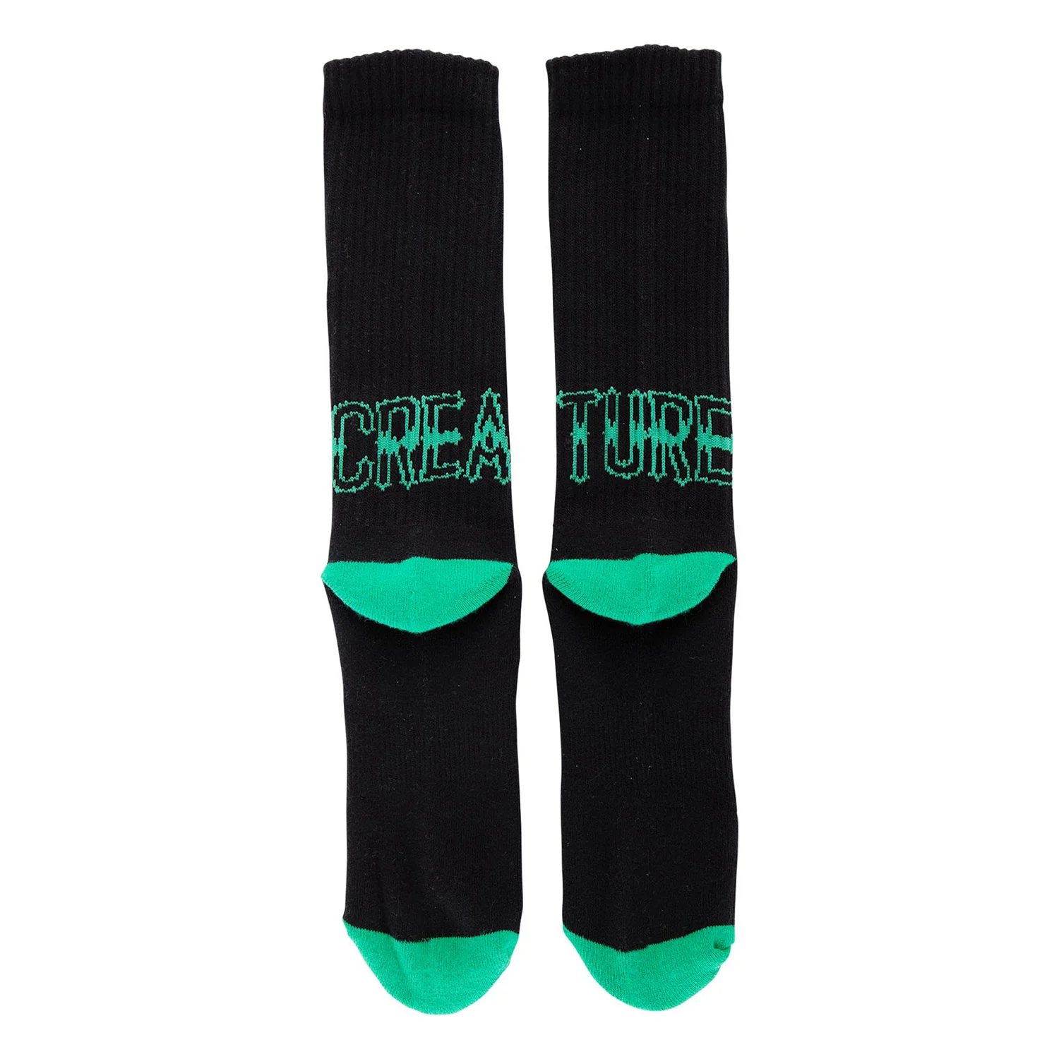 Creature Skateboard Socks Drop Out Crew Black - Image 2