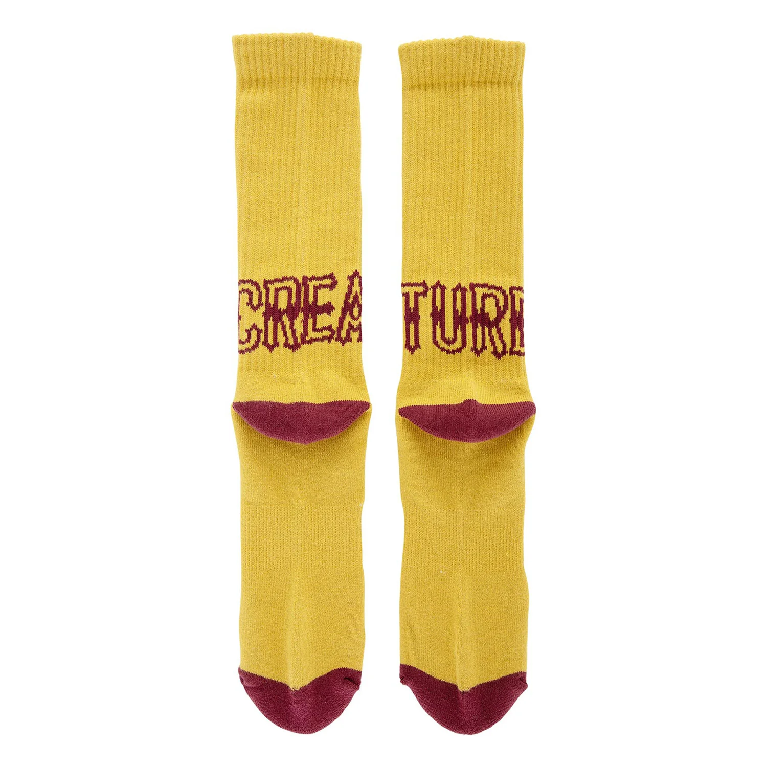 Creature Skateboard Socks Drop Out Crew Gold - Image 2