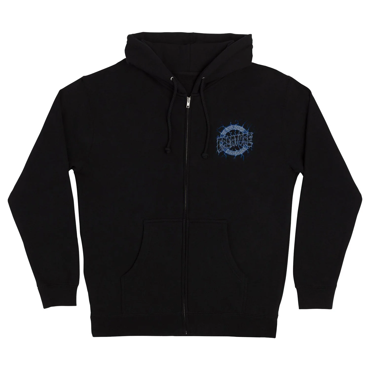 Creature Skateboard Sweatshirt Finest Strike Zip Up Hoody Black - Image 2