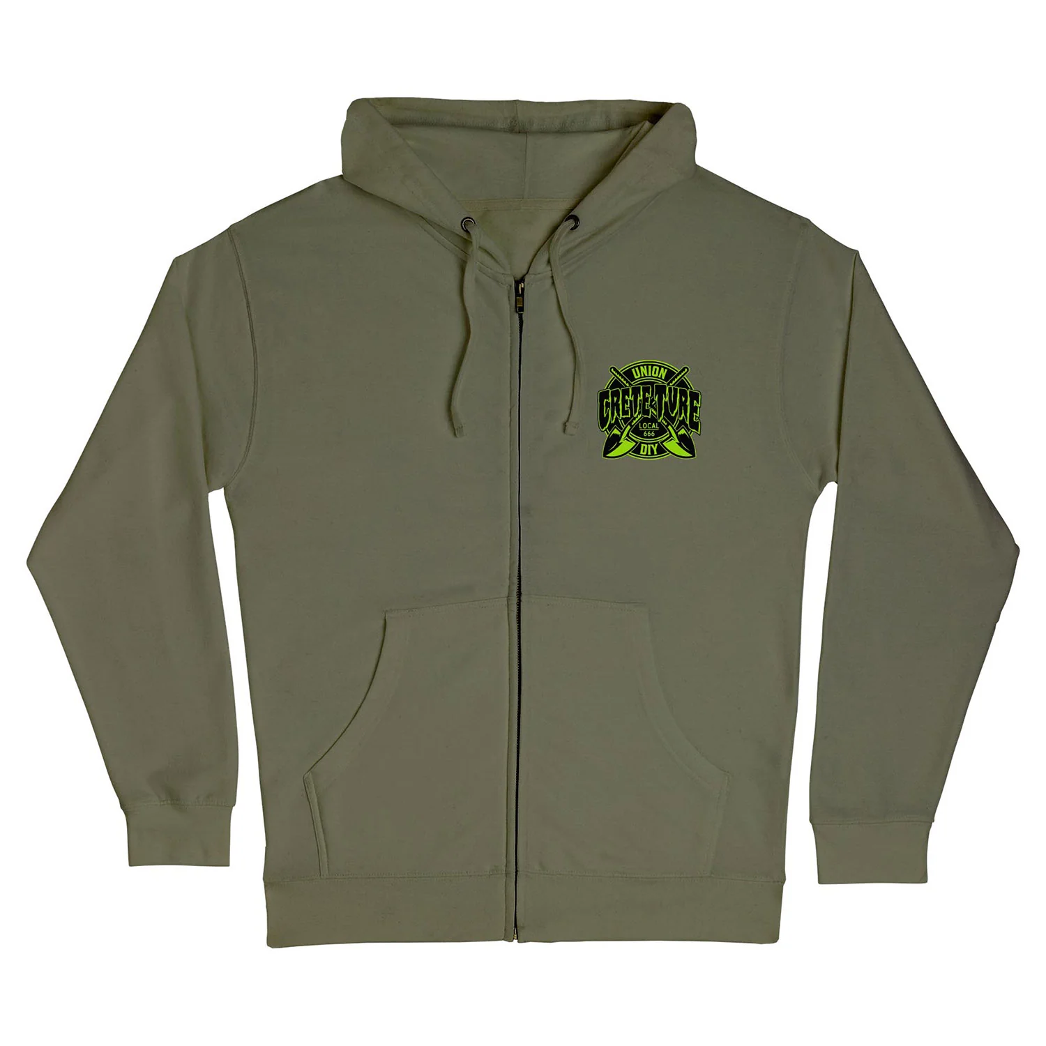 Creature Skateboard Sweatshirts Crete-Ture DIY Zip Army - Image 2
