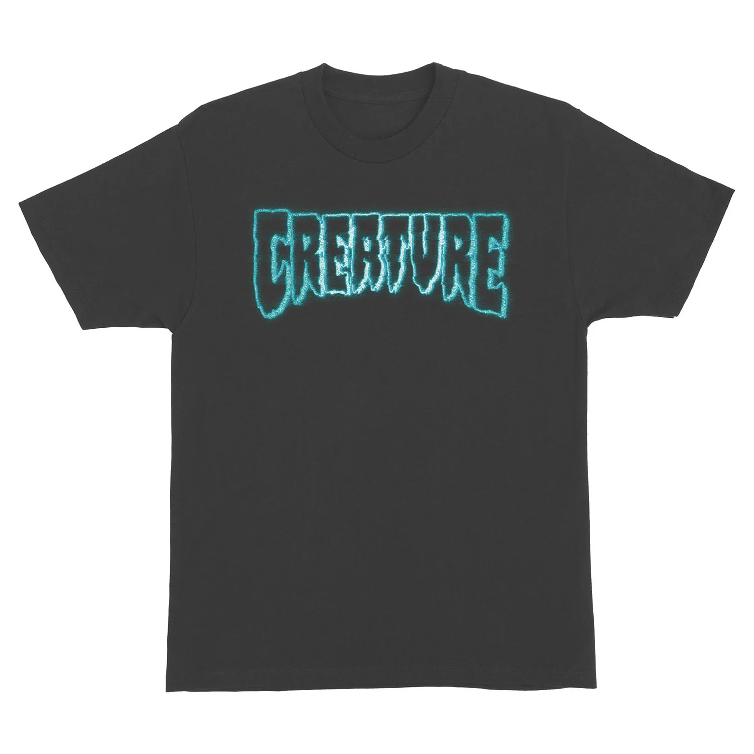 Creature Skateboard T-Shirt Bonehead Glitch Charcoal - Image 2