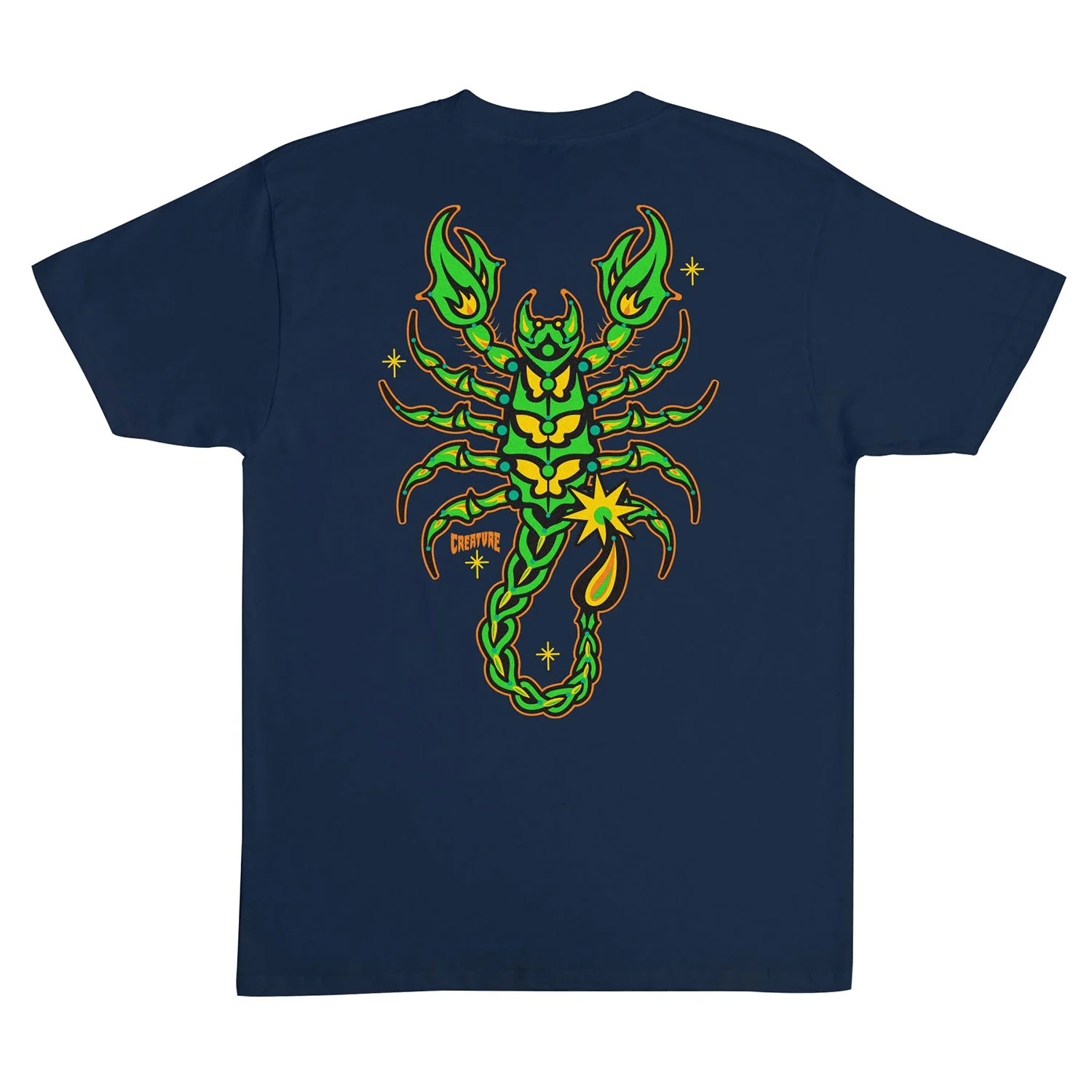 Creature Skateboard T-Shirt Deadly Sands Navy