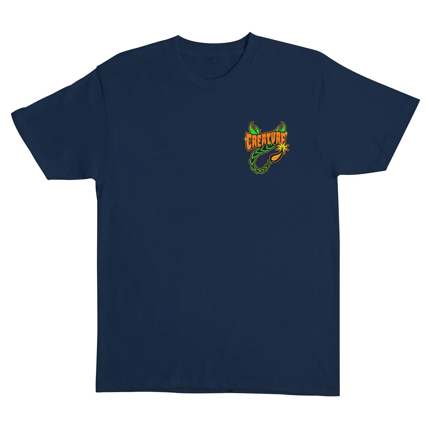 Creature Skateboard T-Shirt Deadly Sands Navy - Image 2