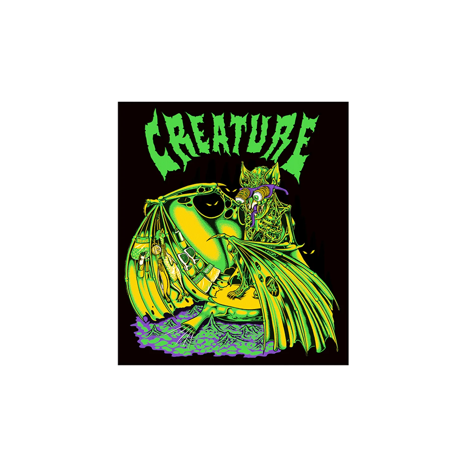 Creature Skateboard Vinyl Sticker Trader Multi 4" x 3.5"