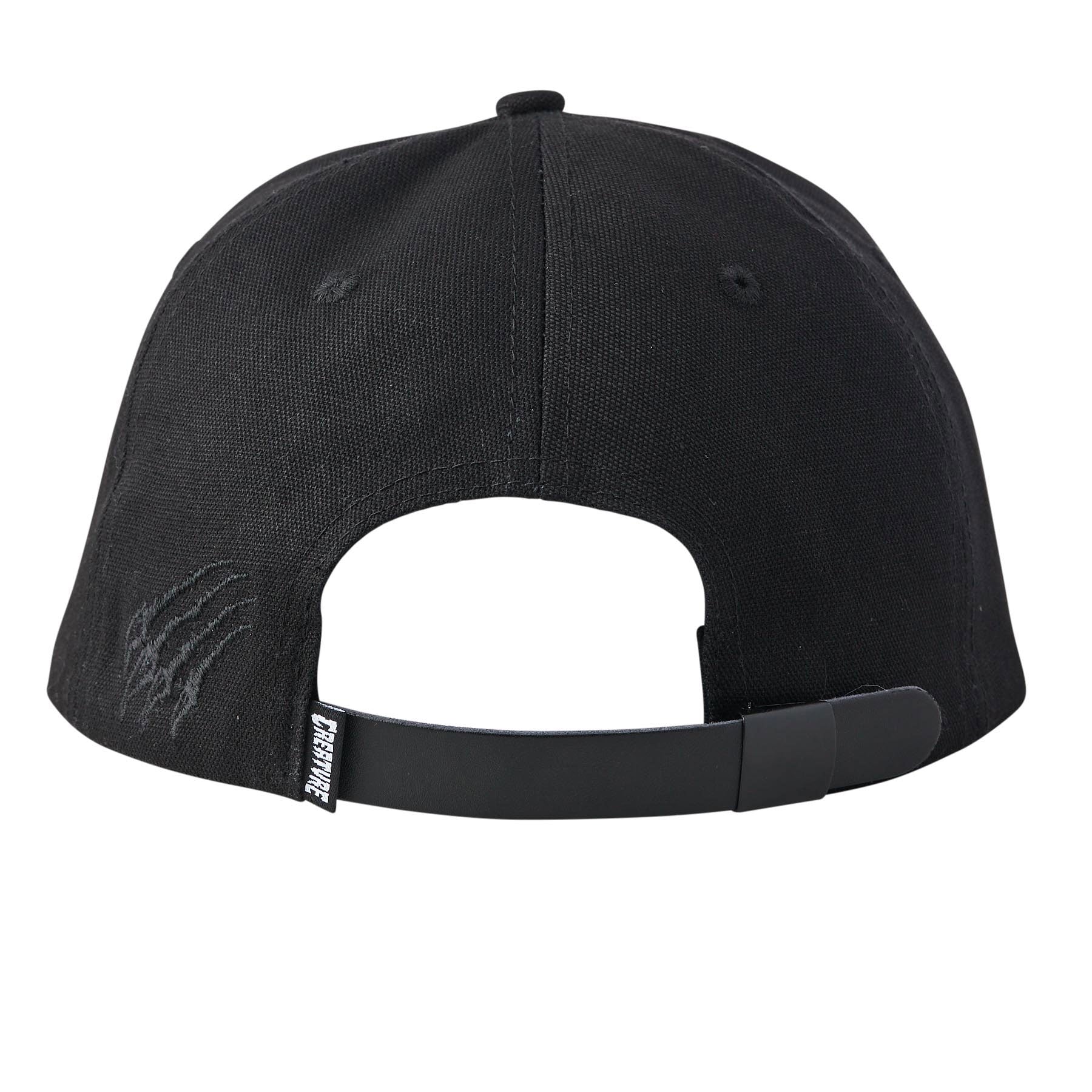 Creature Skateboards Hat The Creeper Strapback Black - Image 2