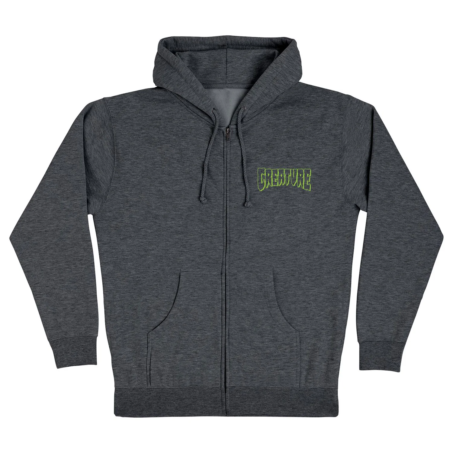 Creature Skateboards Hoody Forever Undead Relic Zip Charcoal/Heather - Image 2