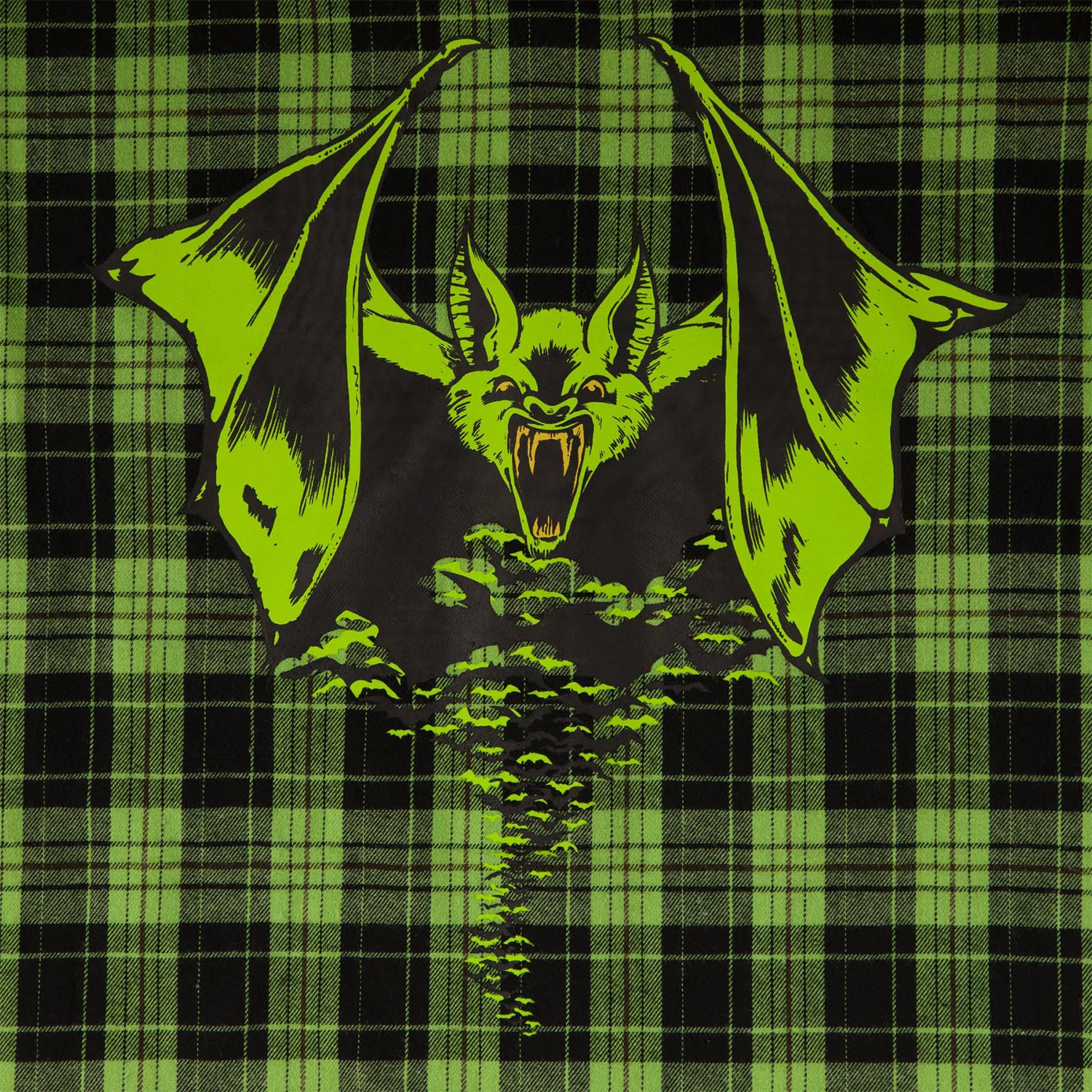 Creature Skateboards Longsleeve Shirt Bat Relic Flannel Green/Black - Image 3