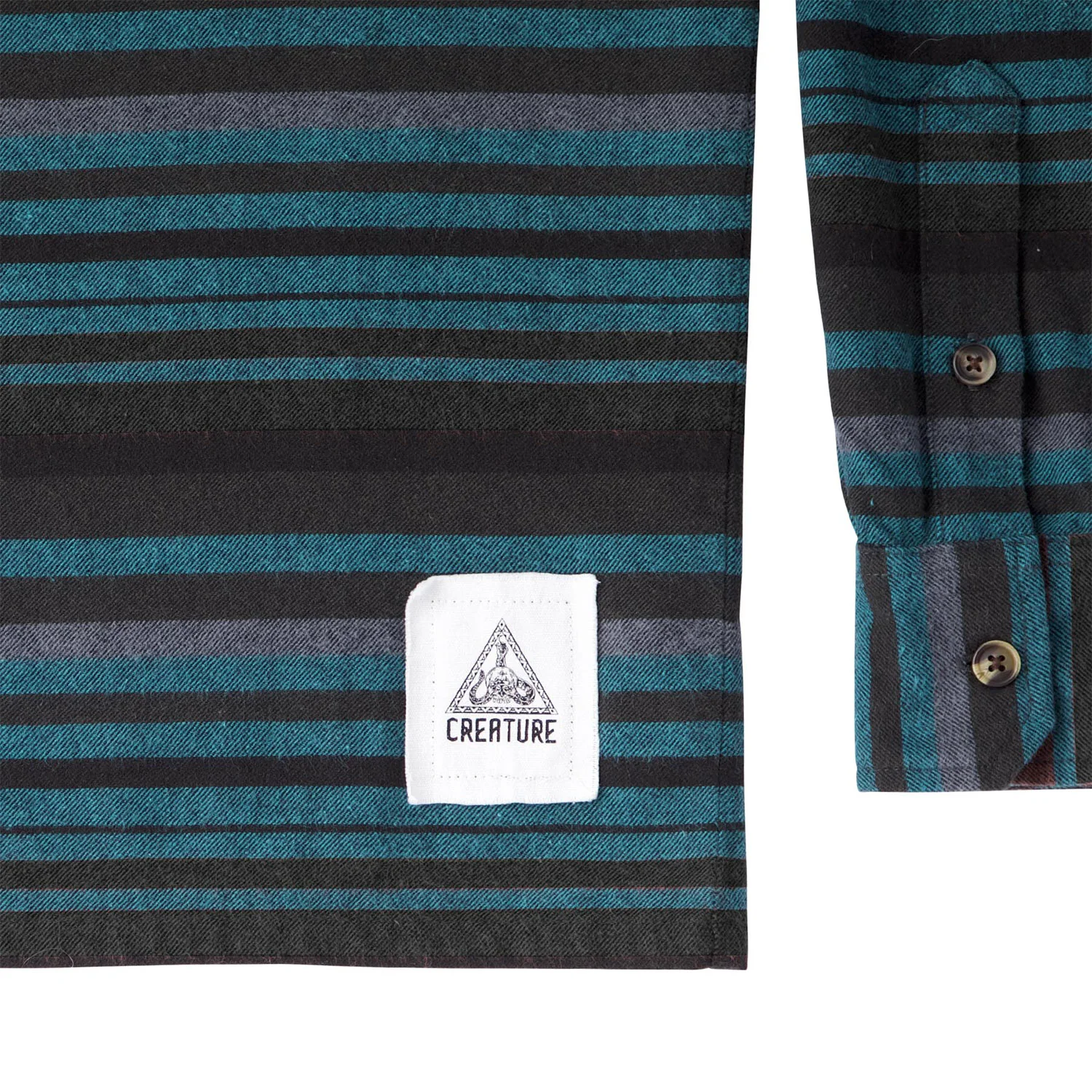 Creature Skateboards Longsleeve Shirt Take Warning Flannel Dusk - Image 3