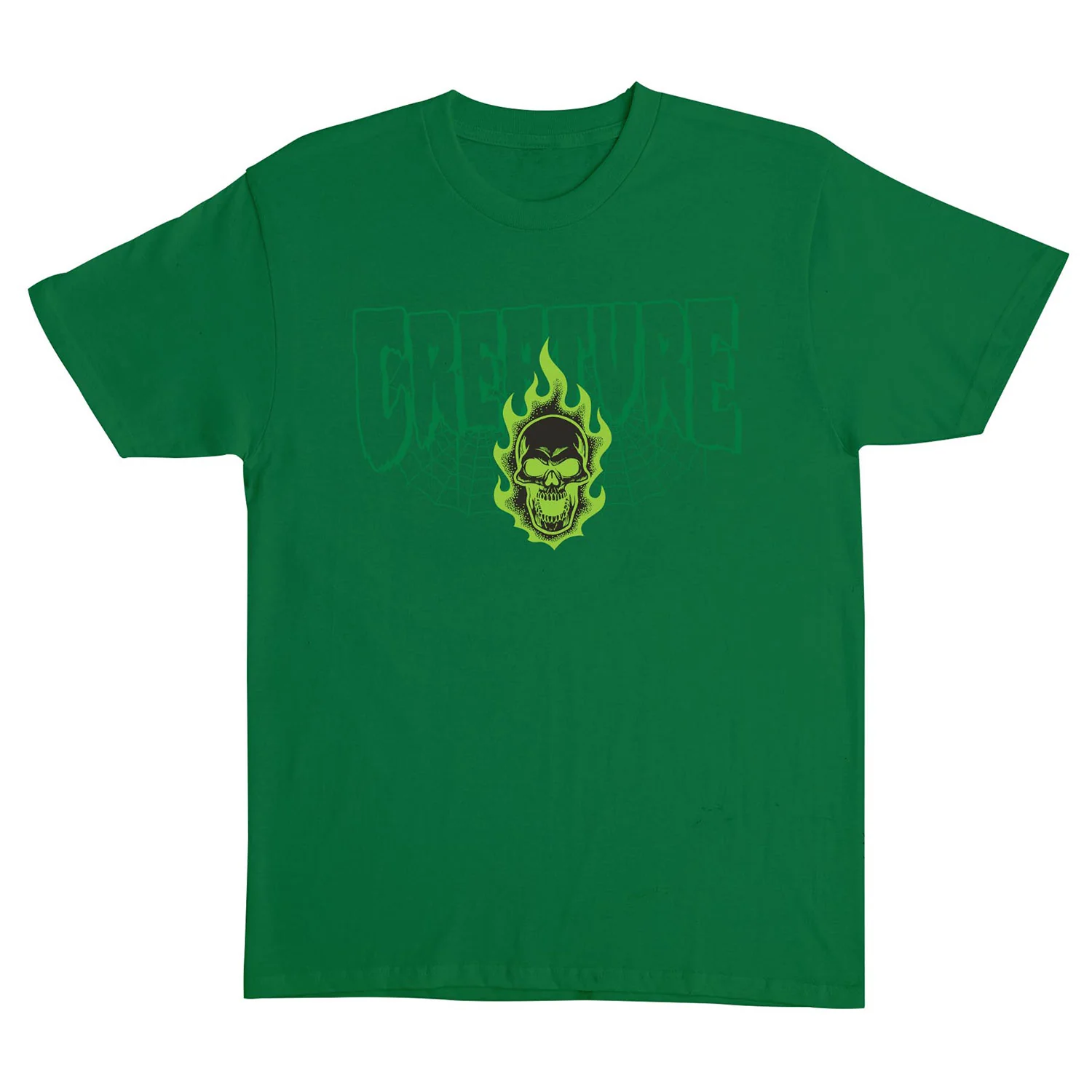 Creature Skateboards Shirt Bonehead 2 Relic Irish Green